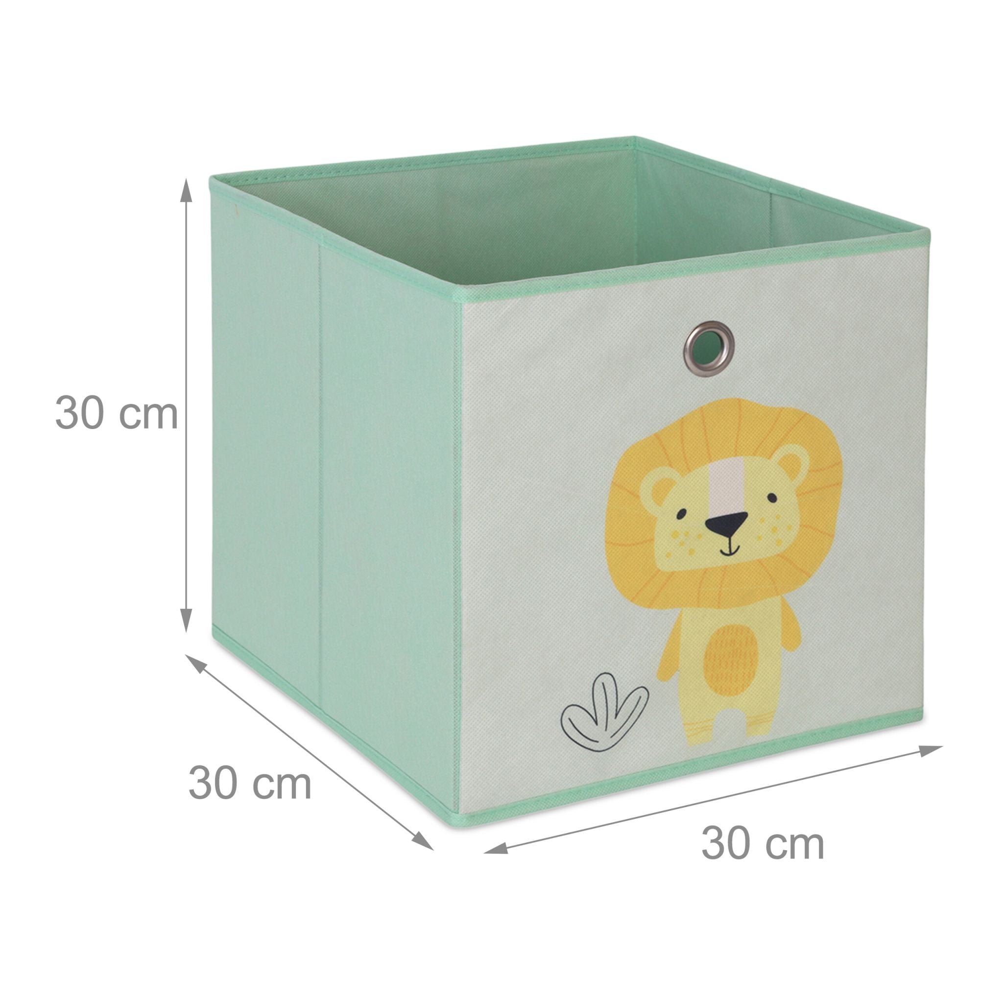 Kinder Aufbewahrungsboxen 4er-Set Gelb-Grün von Relaxdays