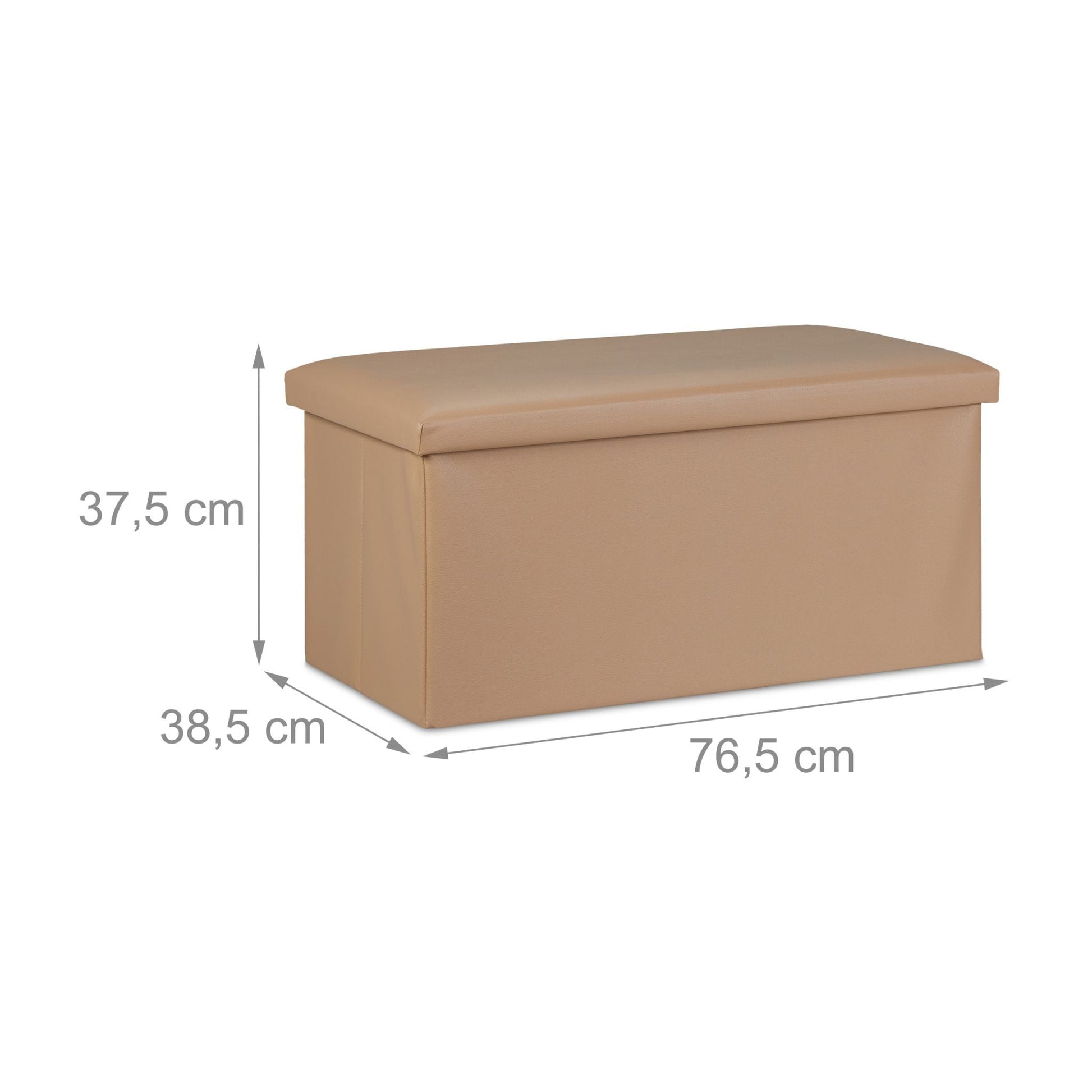 Sitzbank Kunstleder Beige von Relaxdays
