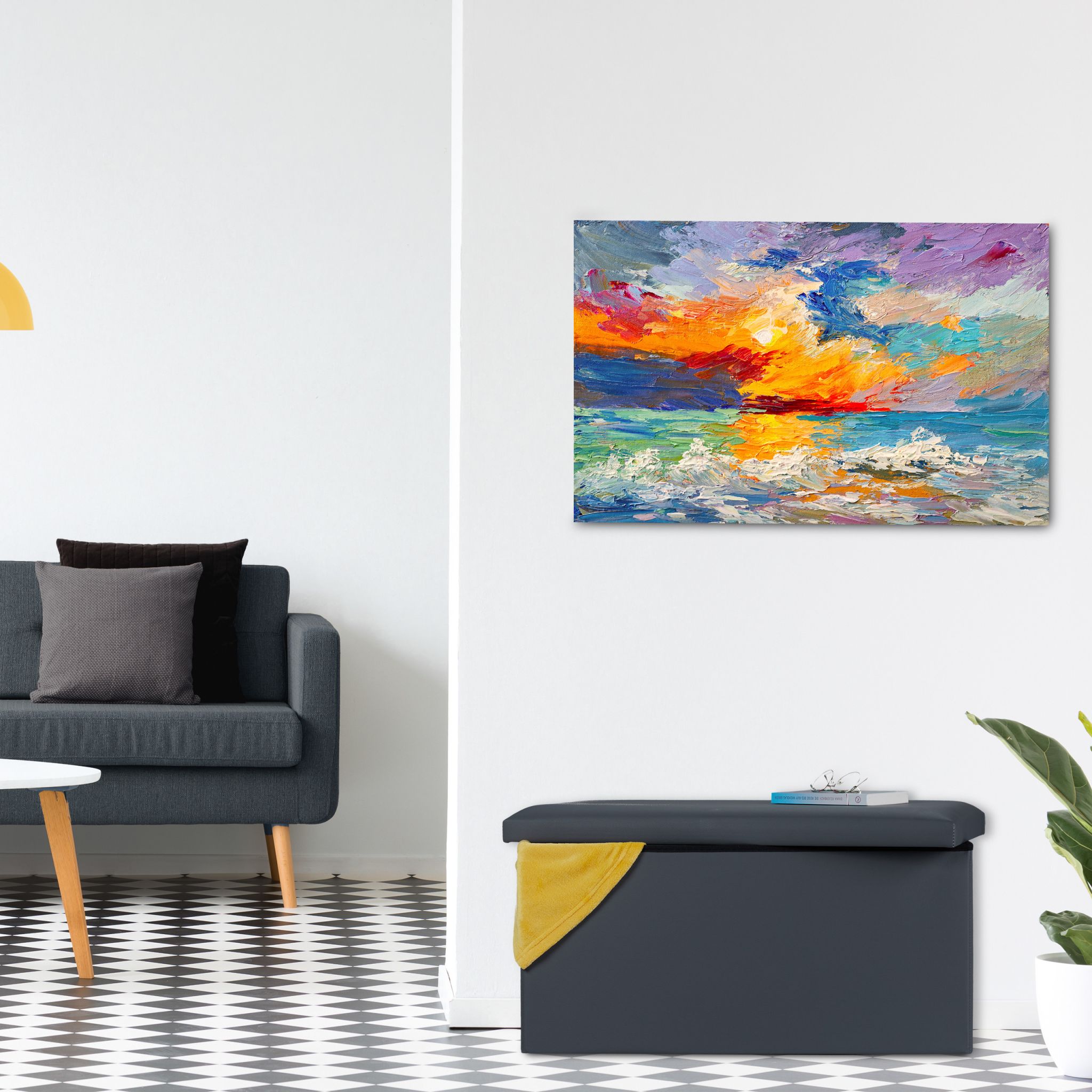 Sitzbank Kunstleder Anthrazit von Relaxdays