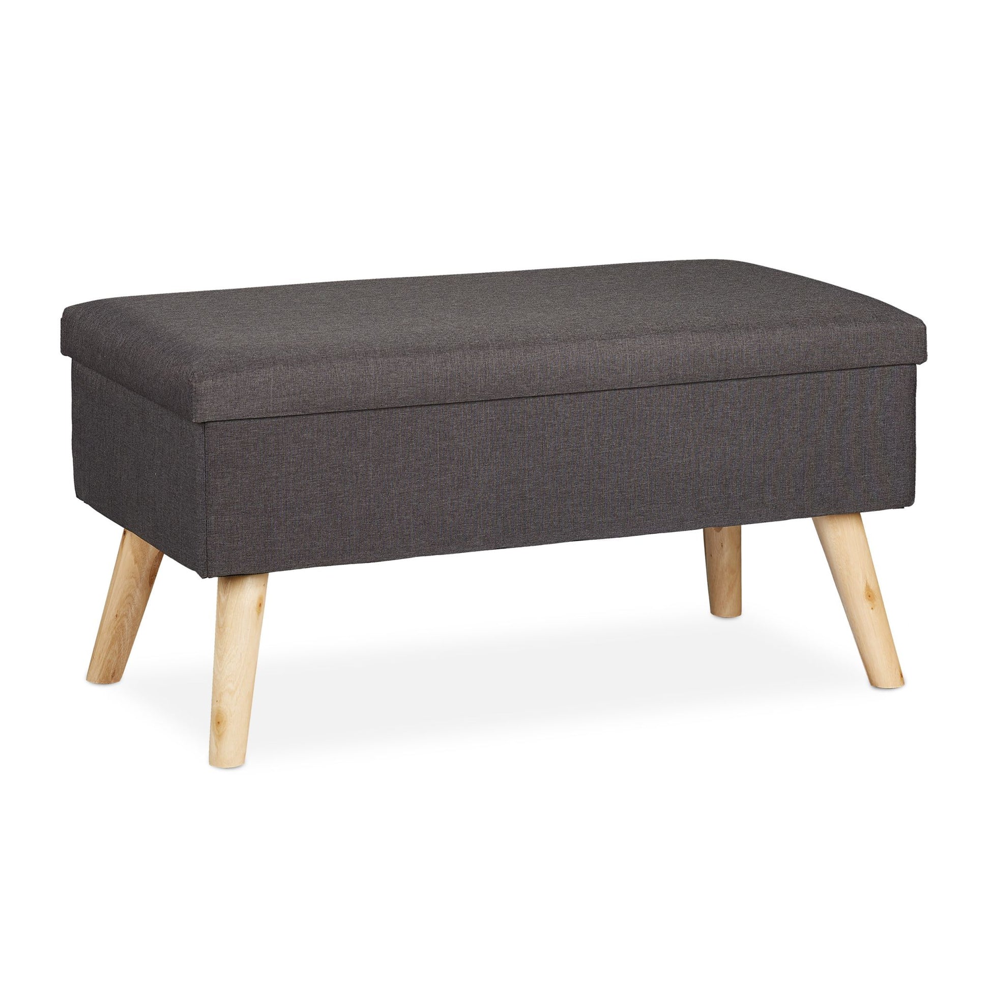 Sitzbank mit Stauraum Anthrazit-Hellbraun von Relaxdays