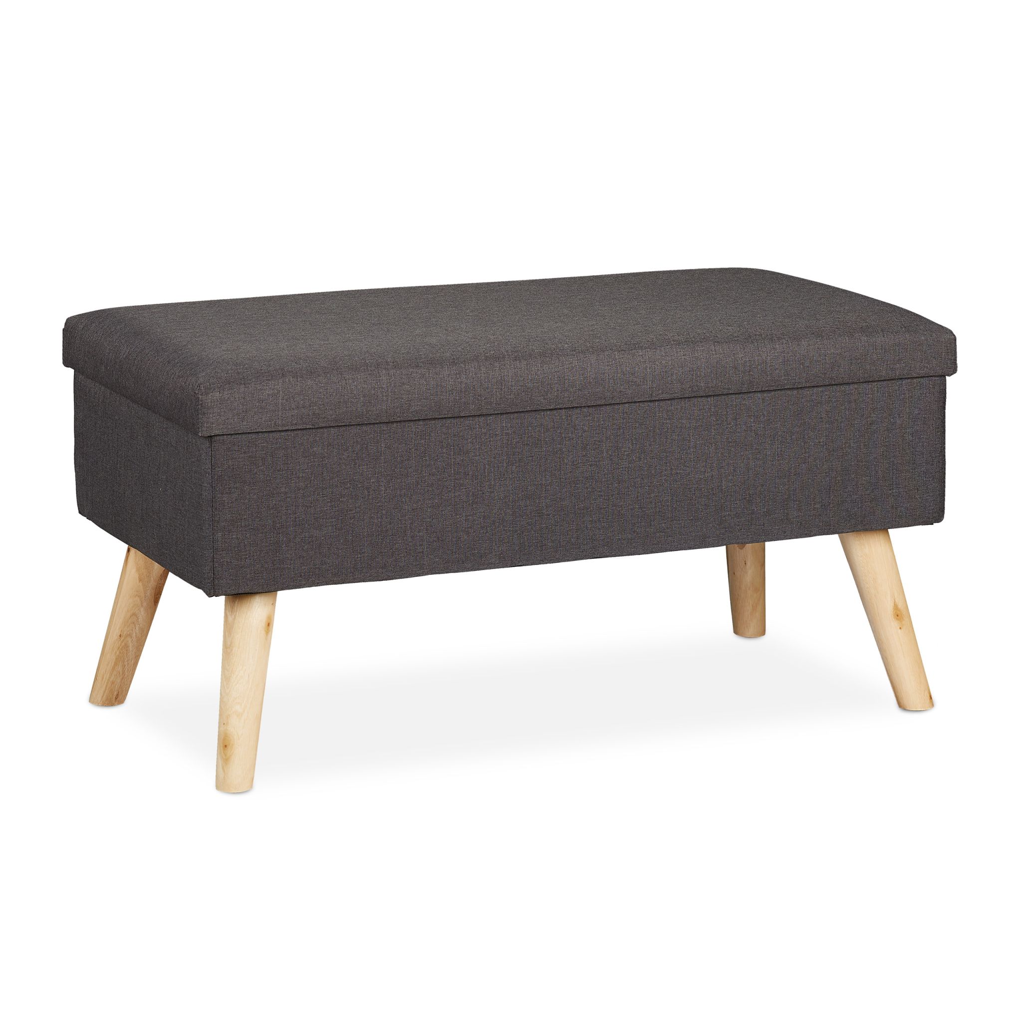 Sitzbank mit Stauraum Anthrazit-Hellbraun von Relaxdays