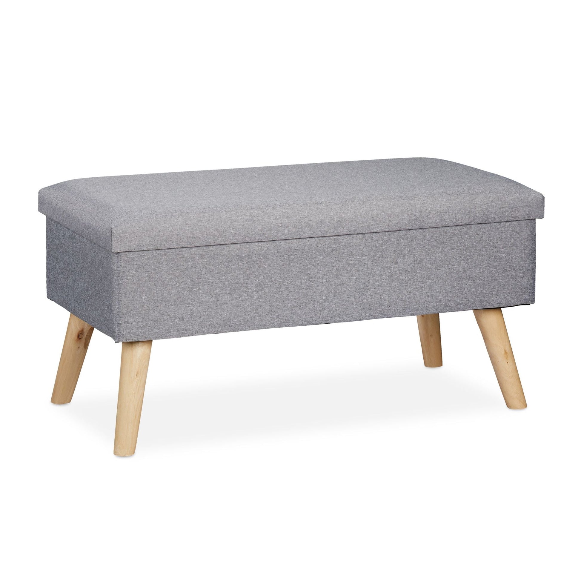 Sitzbank mit Stauraum Hellbraun-Grau von Relaxdays