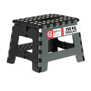 Klapphocker faltbar M Schwarz-Grau von Relaxdays