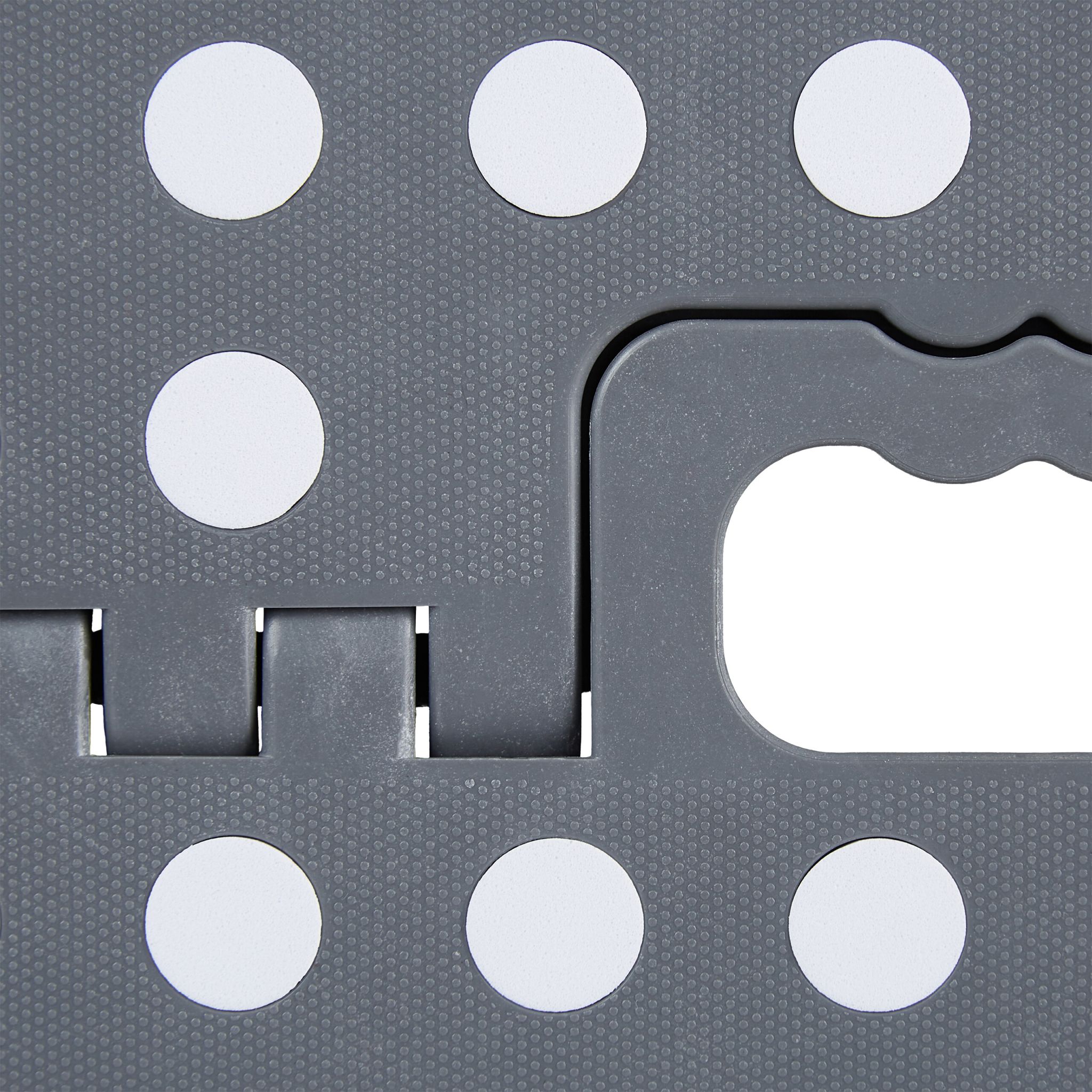 Klapphocker faltbar L Weiss-Grau von Relaxdays