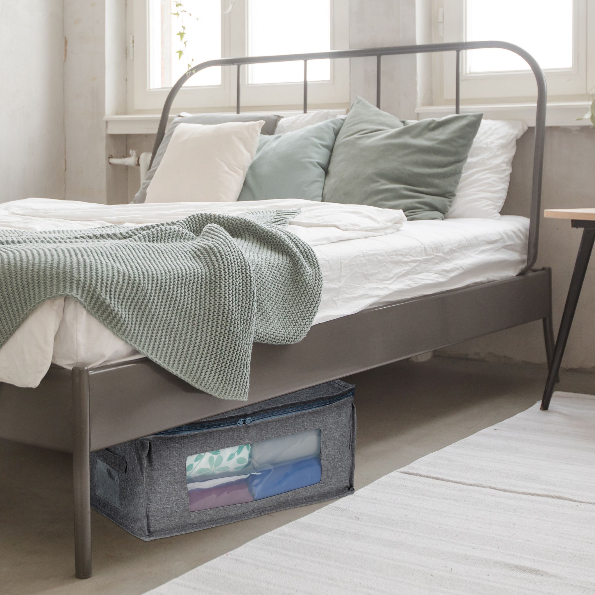 Aufbewahrungstasche 3er-Set Grau von Relaxdays