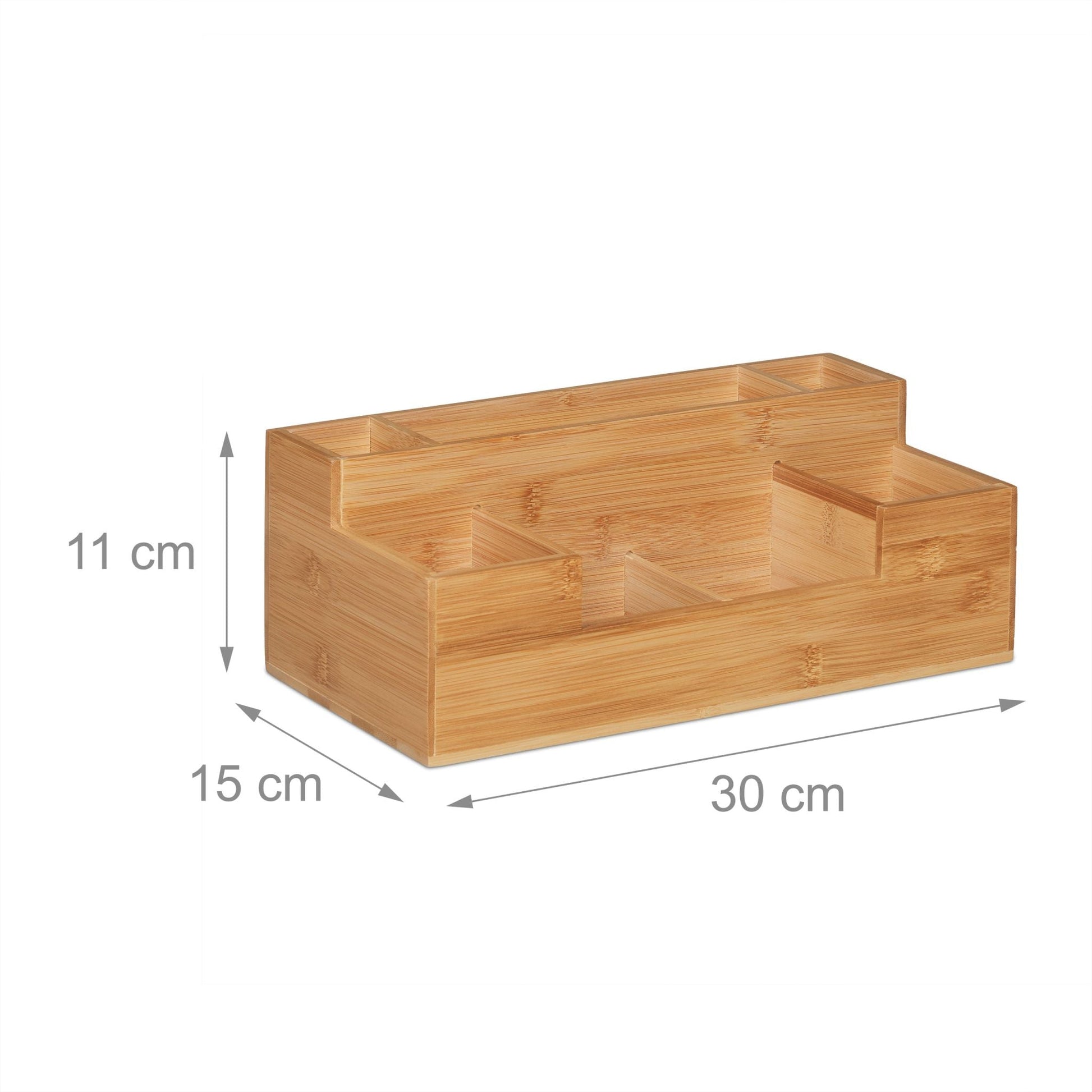 Schreibtisch Organizer Bambus Hellbraun von Relaxdays