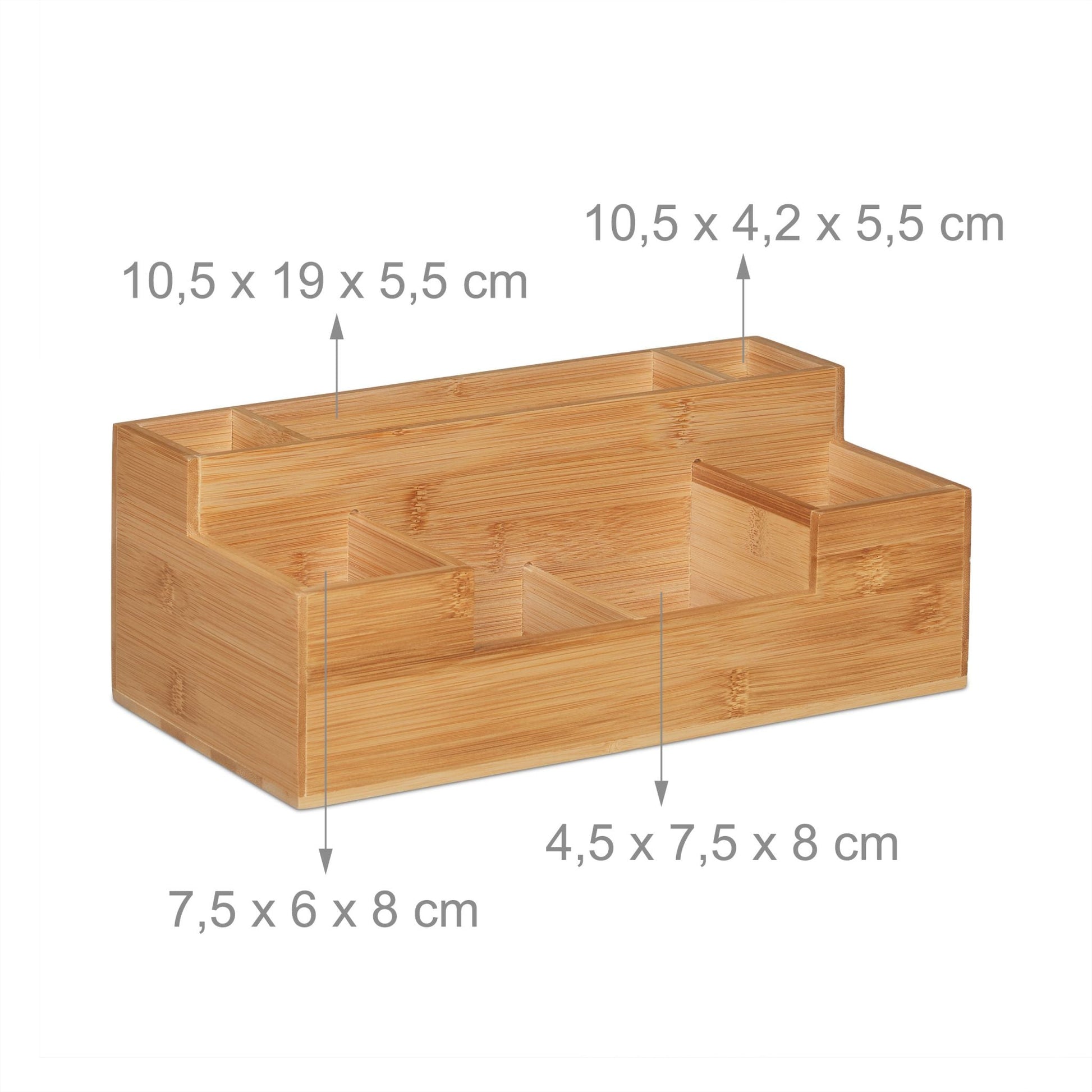 Schreibtisch Organizer Bambus Hellbraun von Relaxdays