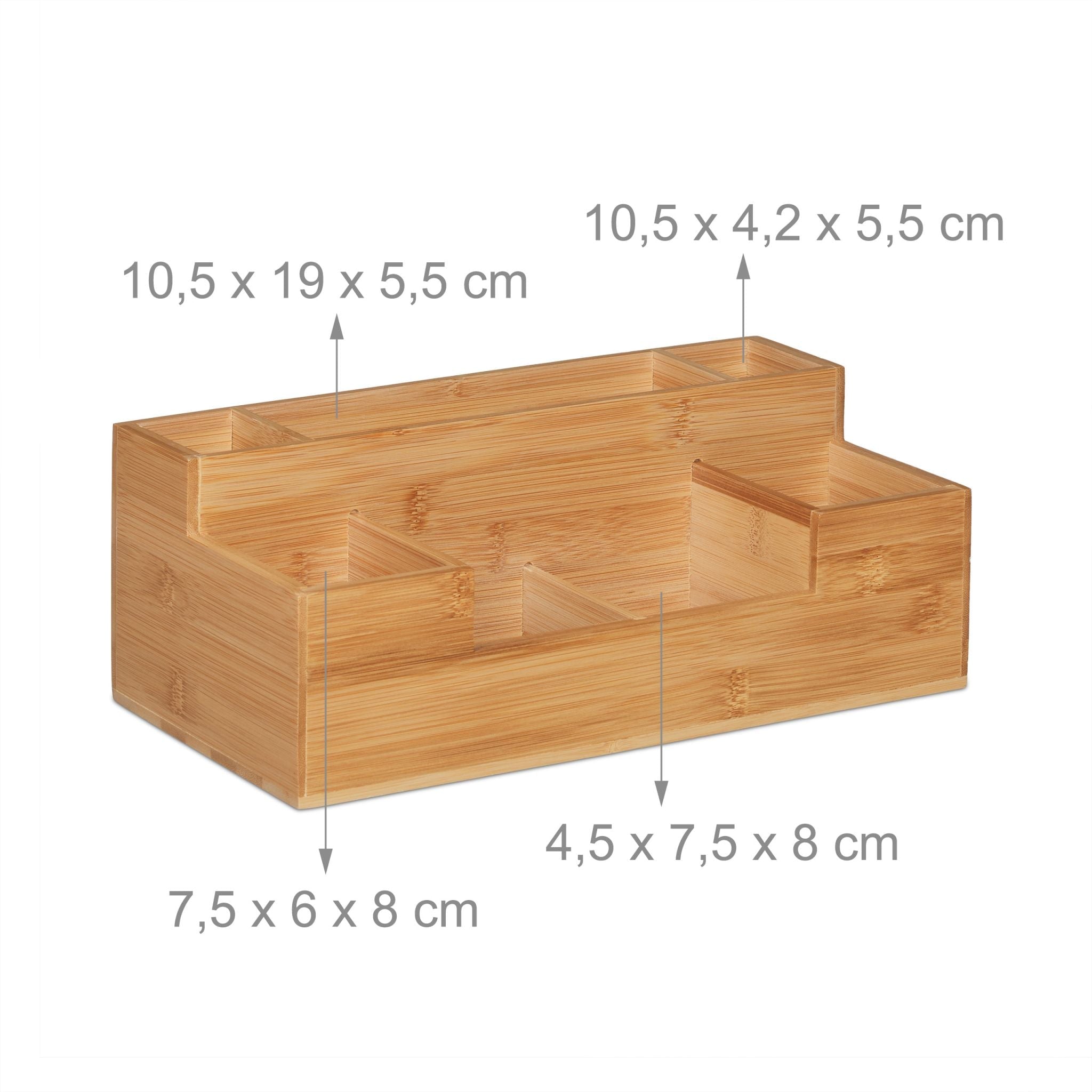 Schreibtisch Organizer Bambus Hellbraun von Relaxdays