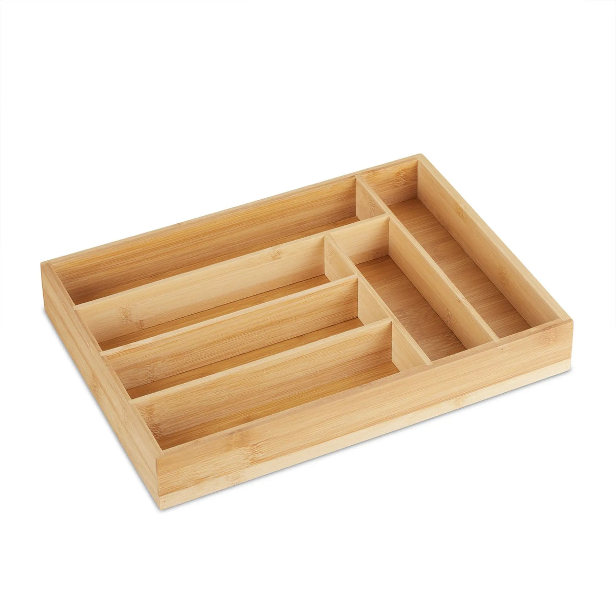 Besteckkasten Bambus Hellbraun von Relaxdays