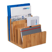 Dokumentenhalter Bambus Hellbraun von Relaxdays