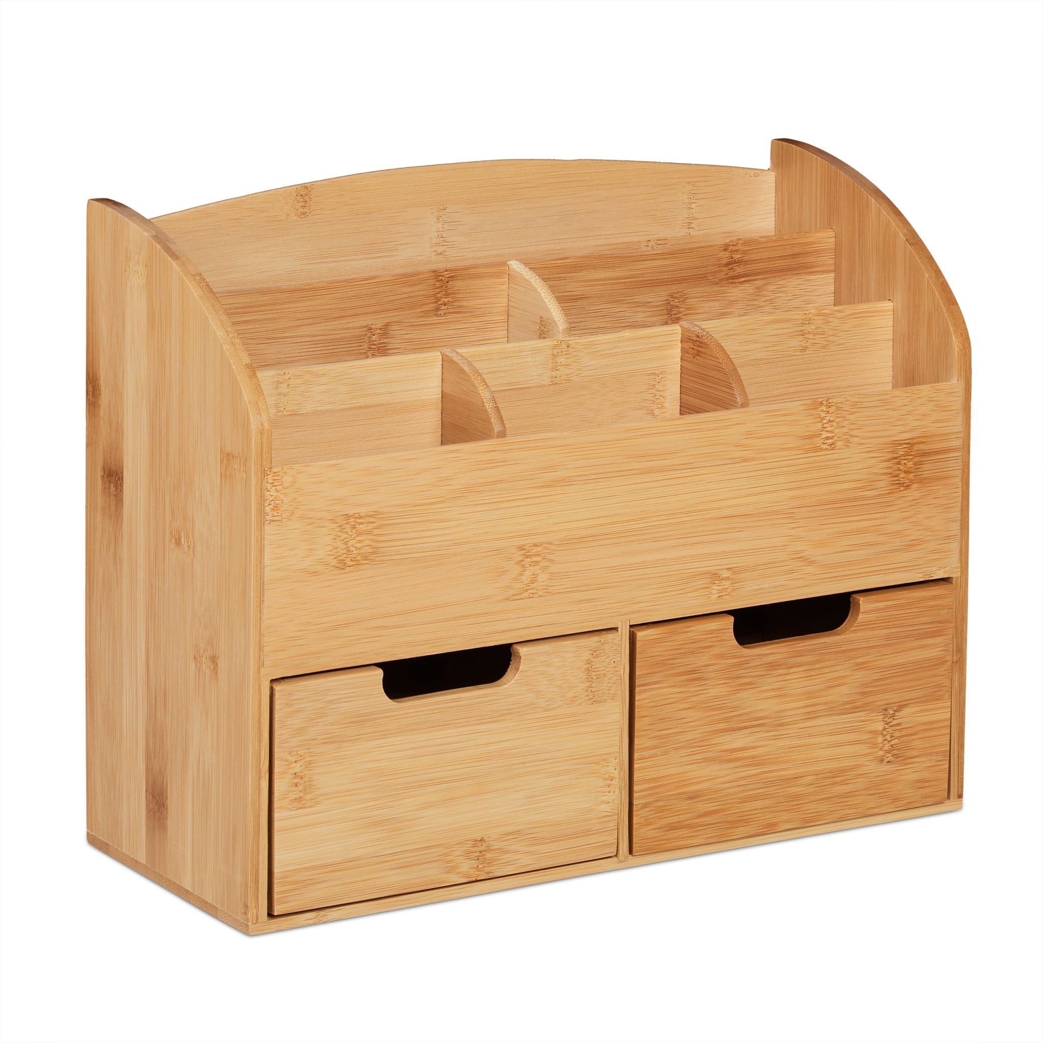 Schreibtisch Organizer mit Schubladen Hellbraun von Relaxdays