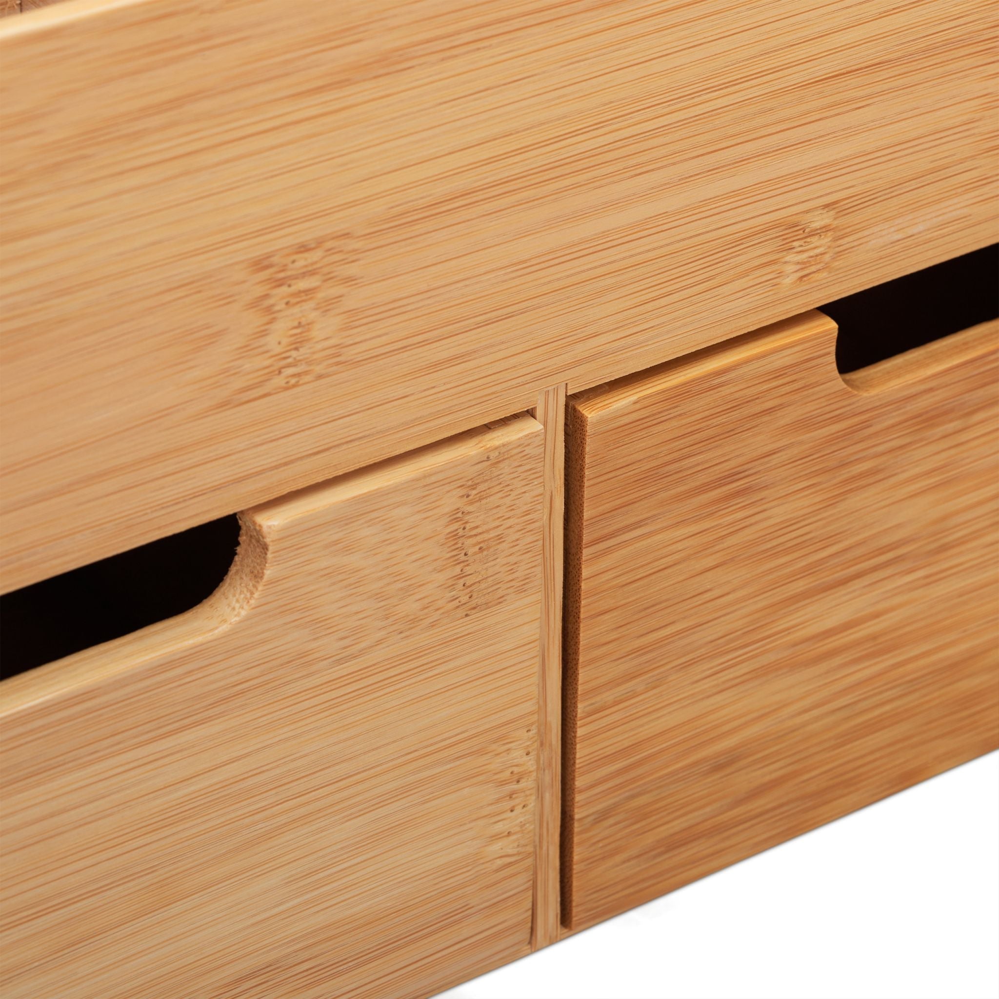 Schreibtisch Organizer mit Schubladen Hellbraun von Relaxdays