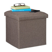 Sitzhocker mit Stauraum Anthrazit von Relaxdays