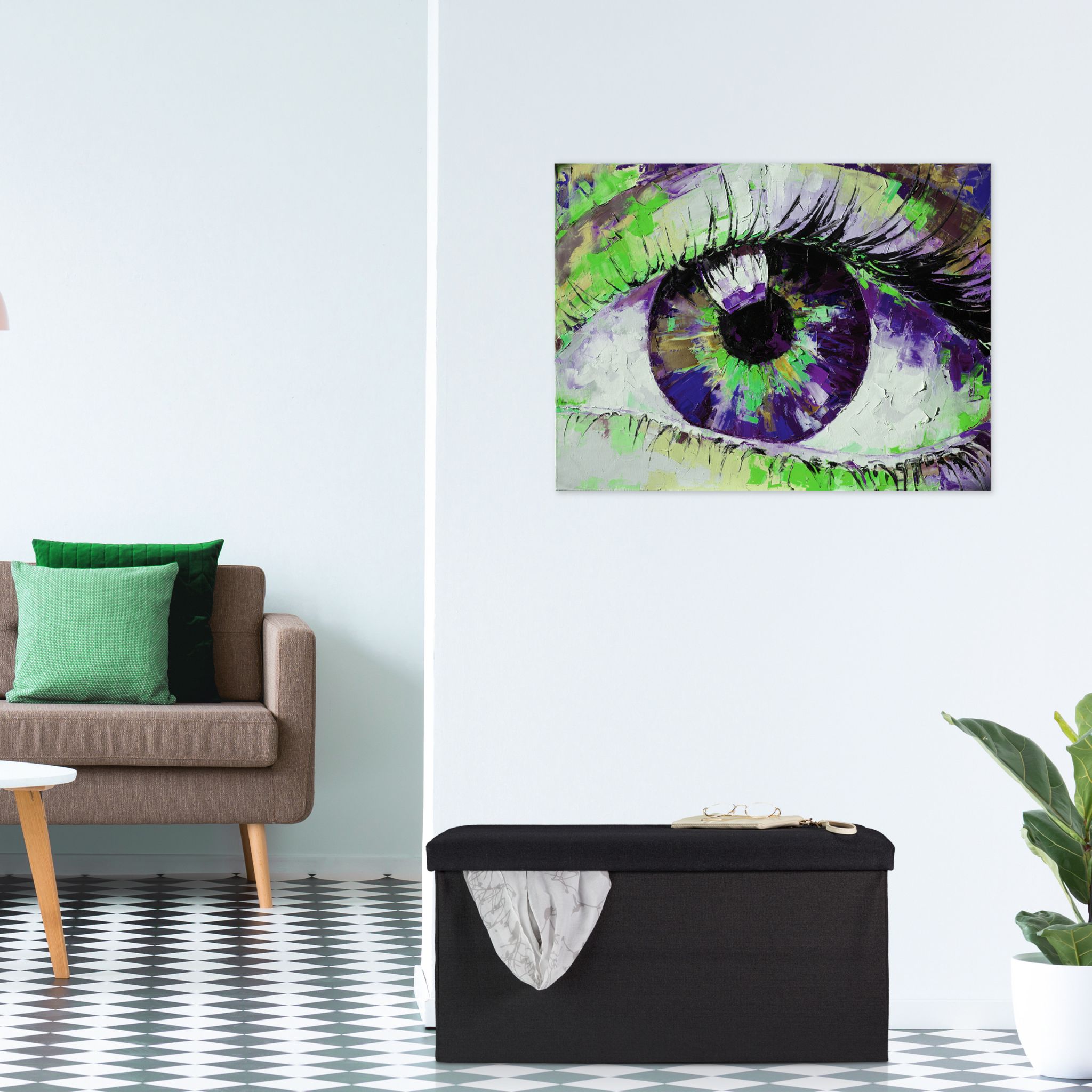 Sitzbank Leinen-Optik Schwarz von Relaxdays