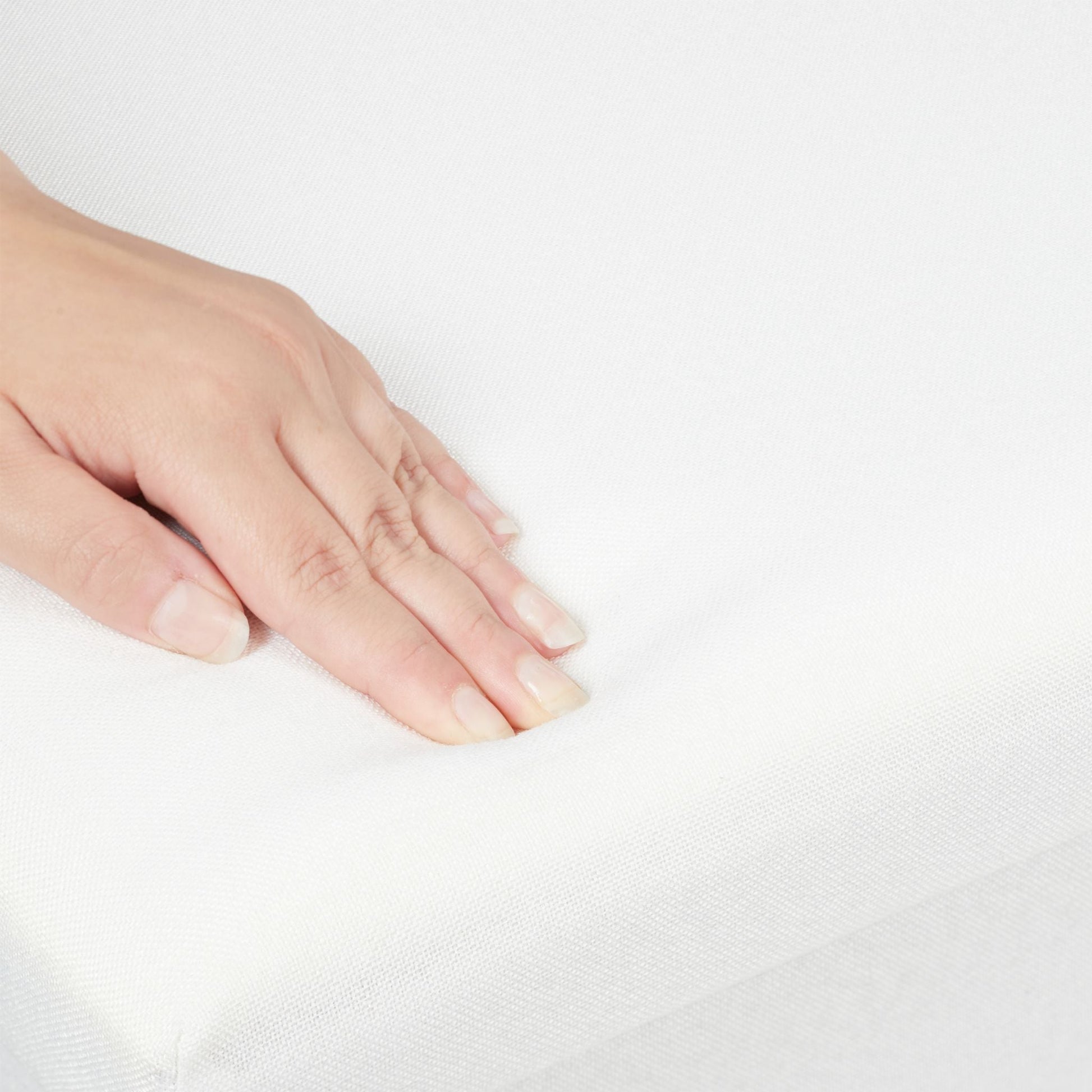 Sitzbank Leinen-Optik Weiss von Relaxdays