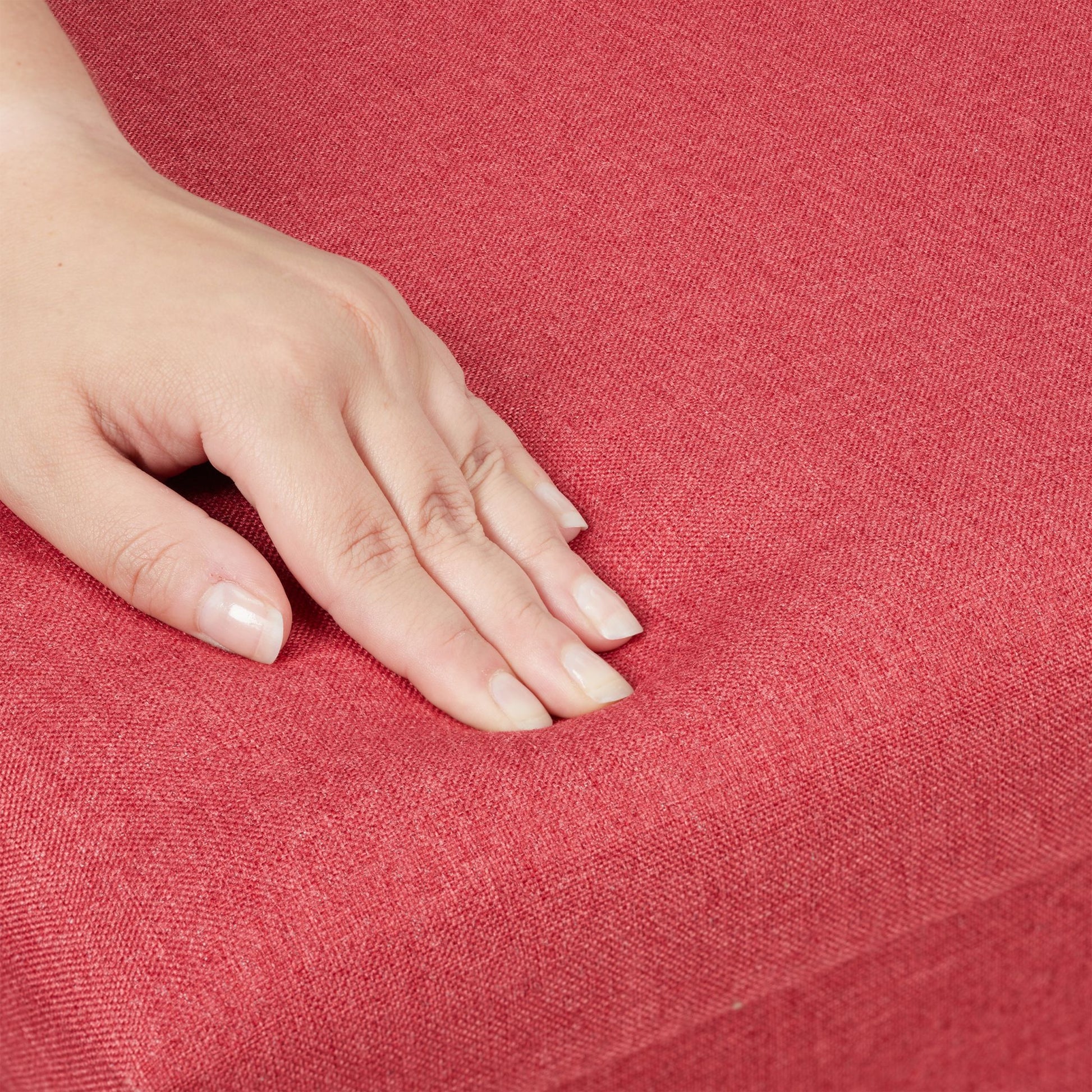 Sitzbank Leinen-Optik Dunkelrot von Relaxdays