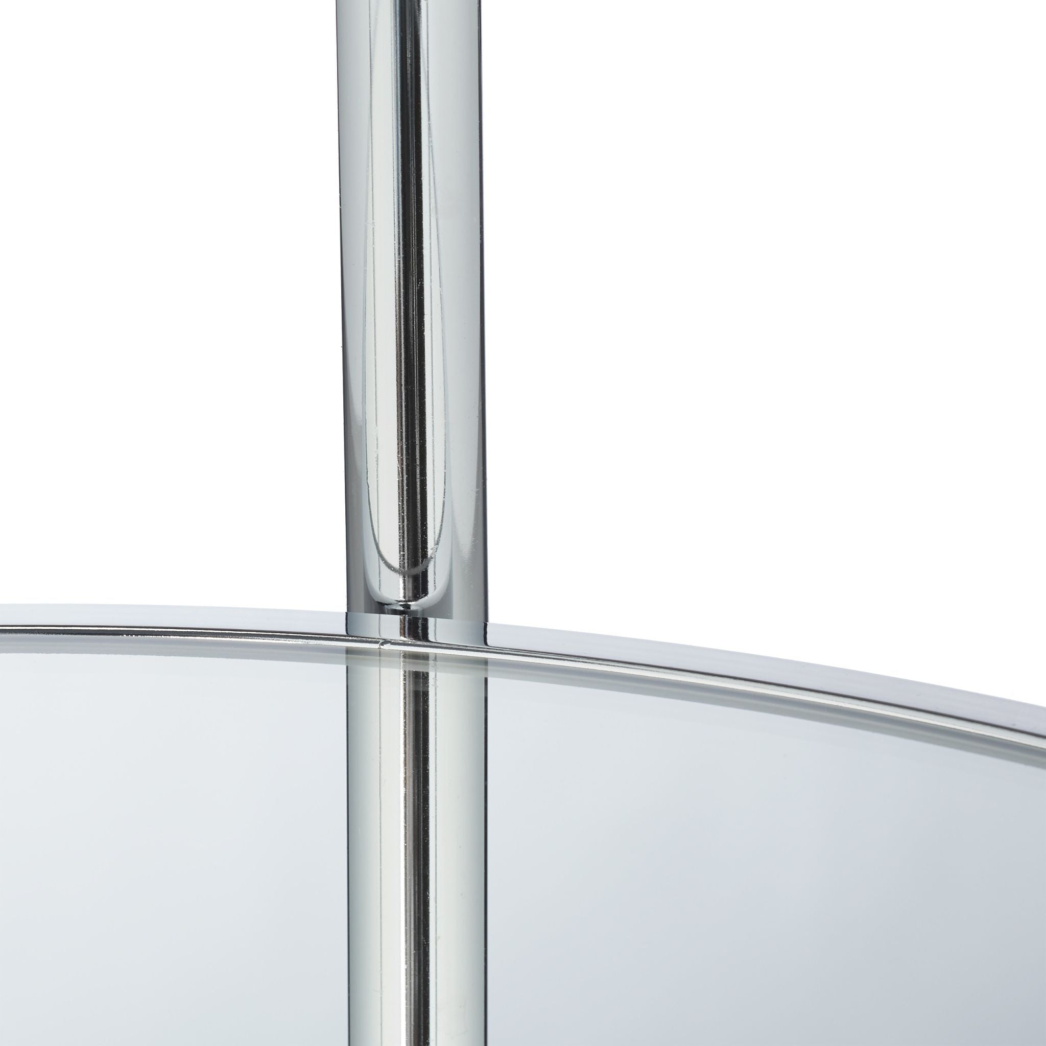 Servierwagen rund Silber Silber-Transparent von Relaxdays