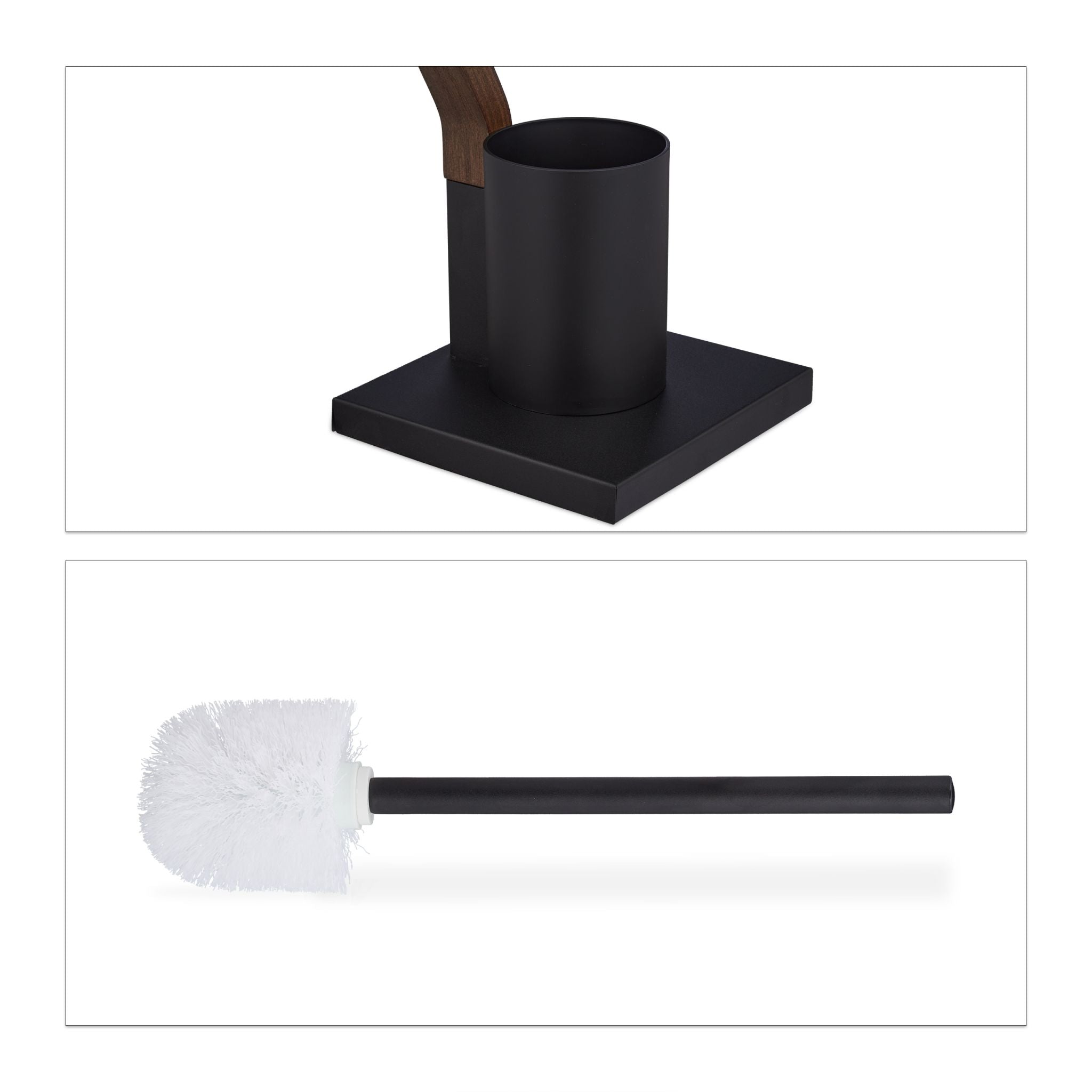 WC Garnitur stehend schwarz Braun-Schwarz