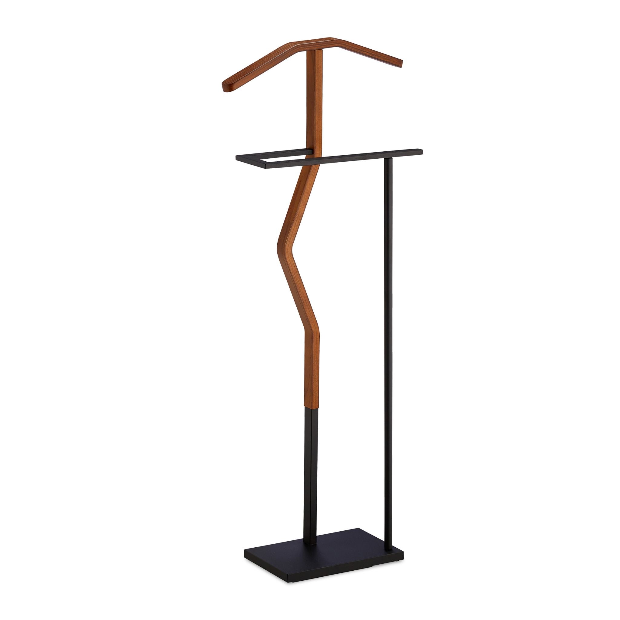 Herrendiener Materialmix Braun-Schwarz von Relaxdays