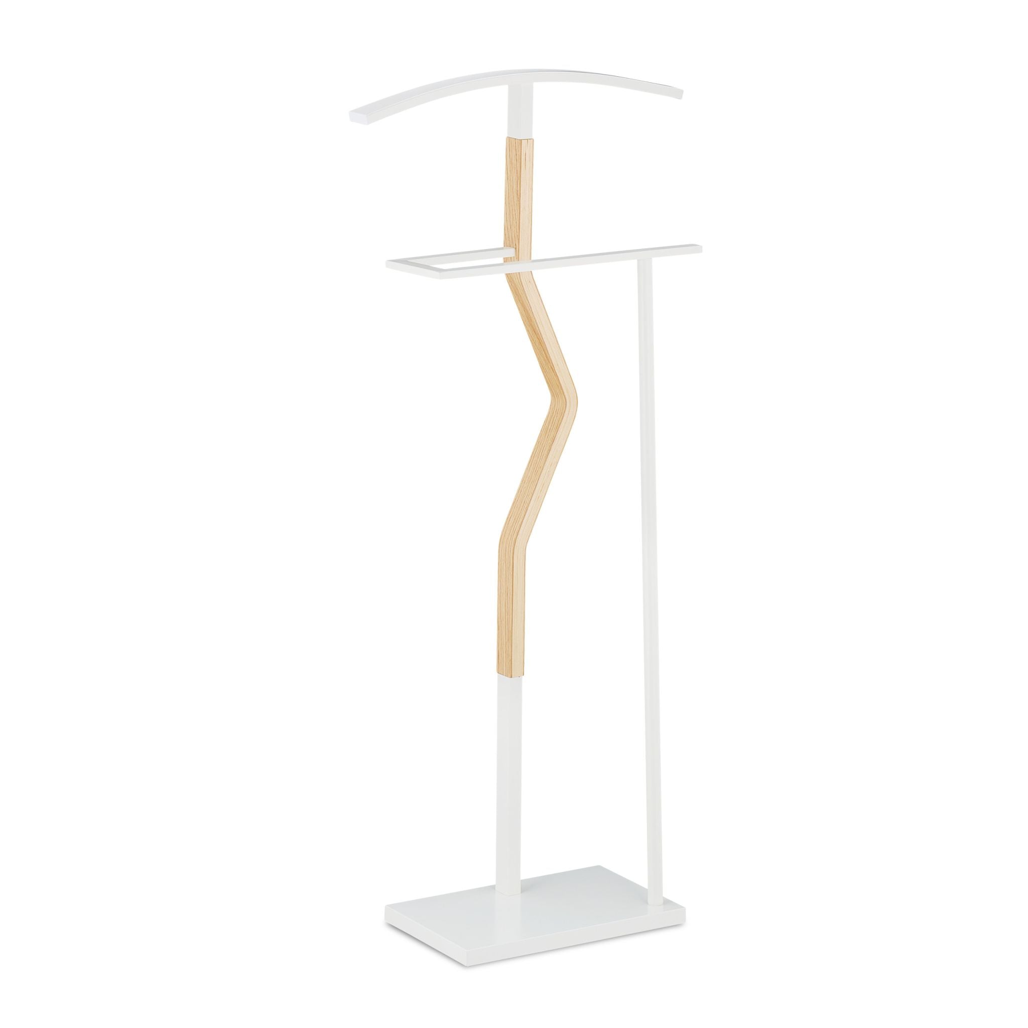 Herrendiener weiss Weiss-Hellbraun von Relaxdays