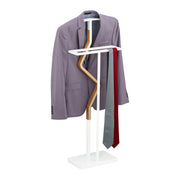 Herrendiener Holz & Metall weiss Weiss-Hellbraun von Relaxdays
