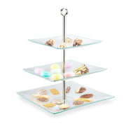 Etagere 3 Etagen Silber-Transparent von Relaxdays