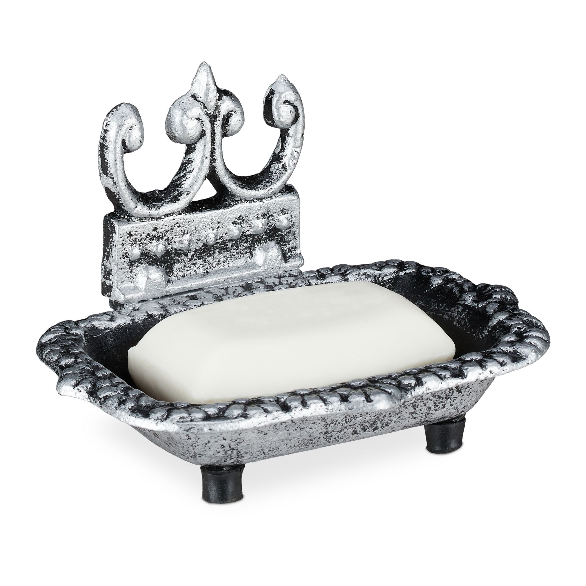 Seifenschale Gusseisen Silber