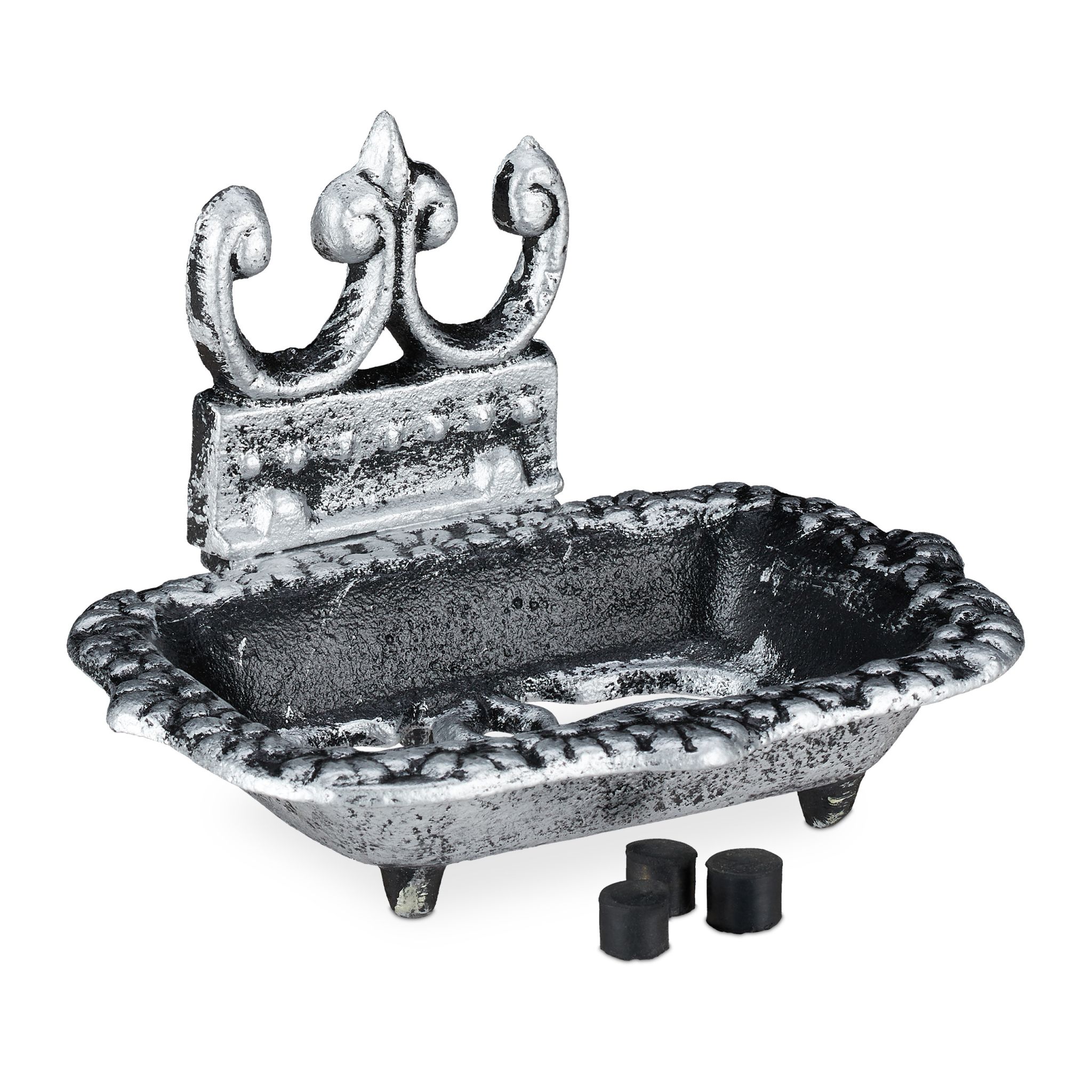 Seifenschale Gusseisen Silber