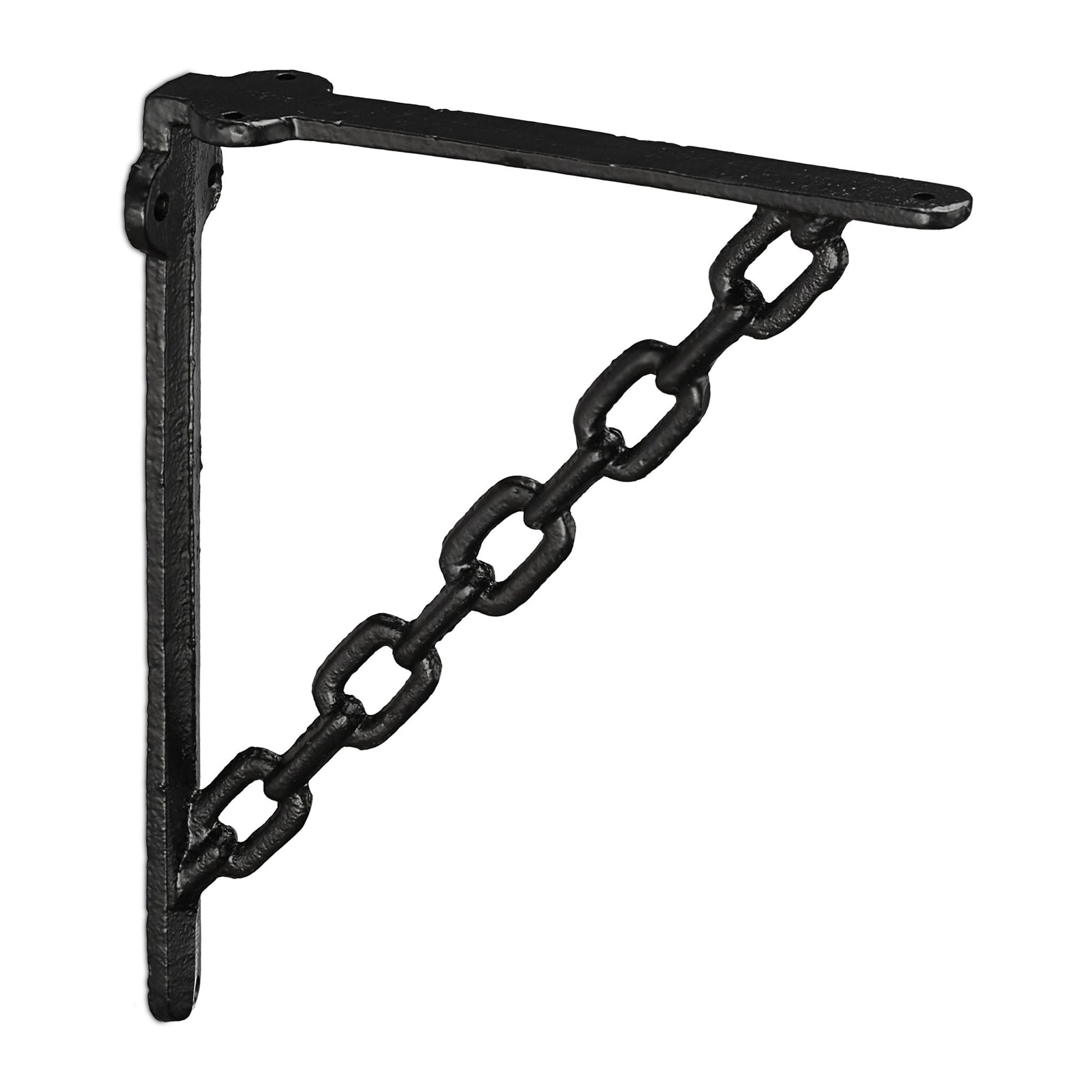 Regalwinkel Gusseisen Kette 2er-Set Schwarz von Relaxdays