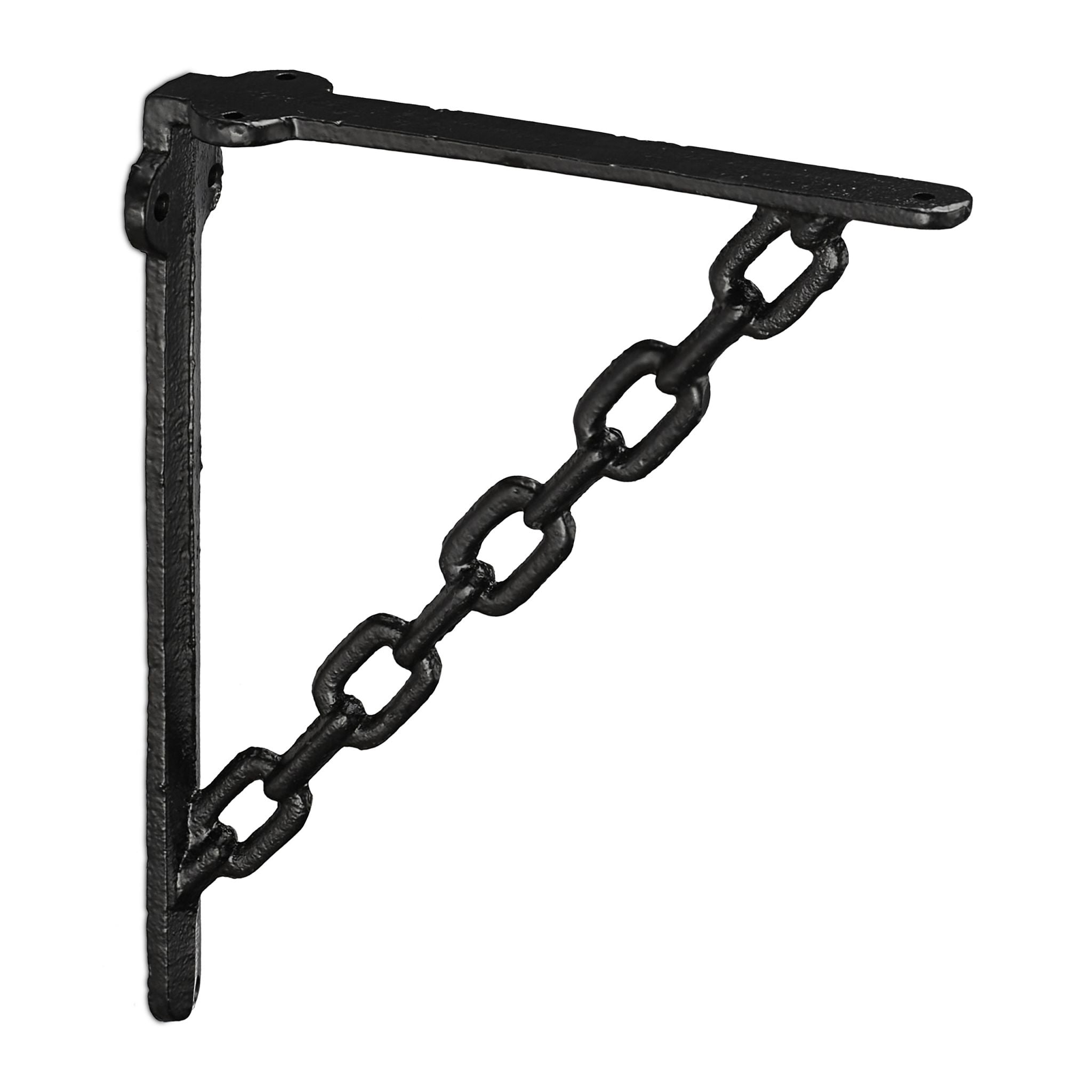 Regalwinkel Gusseisen Kette 2er-Set Schwarz von Relaxdays