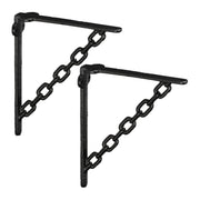 Regalwinkel Gusseisen Kette 2er-Set Schwarz von Relaxdays
