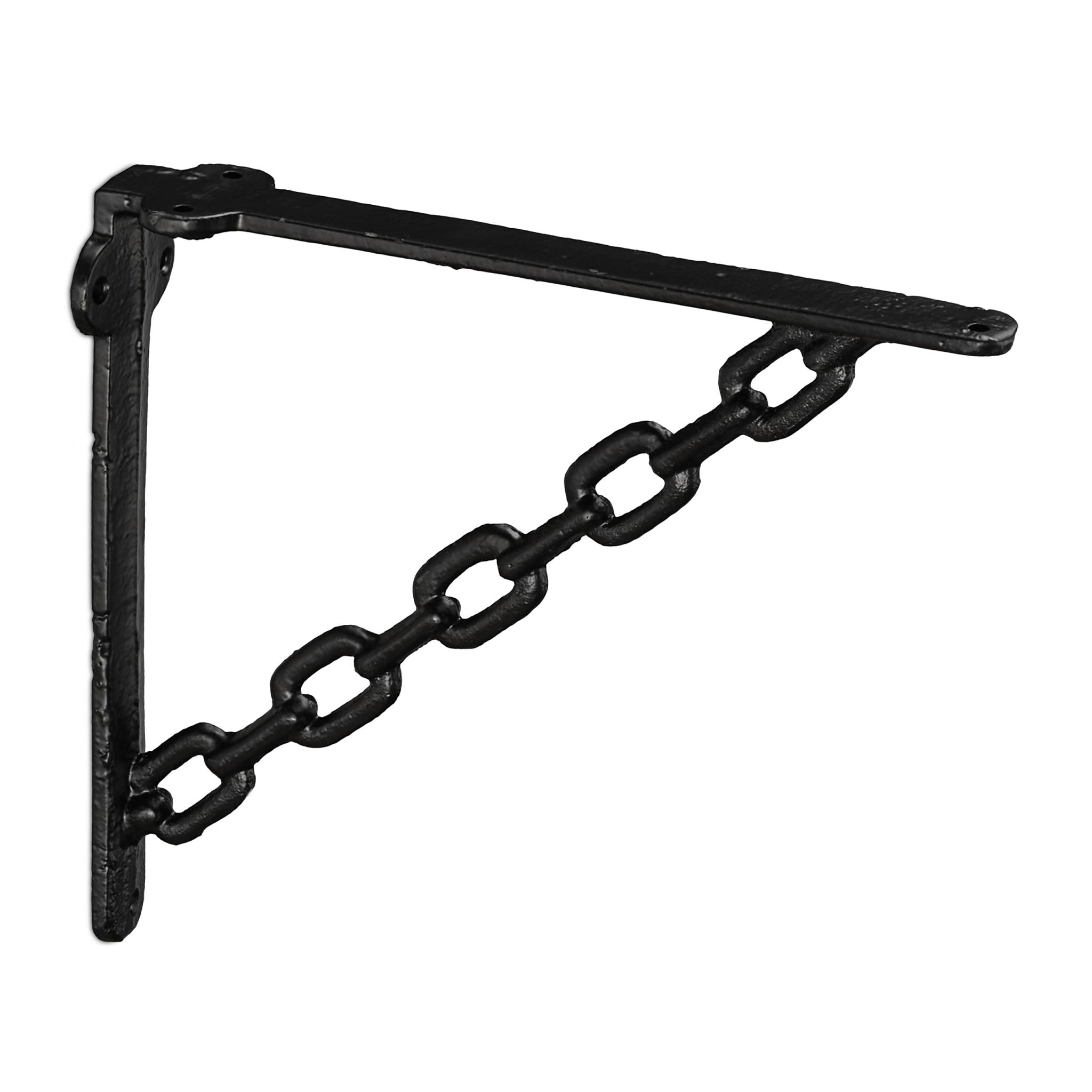 Regalwinkel Gusseisen Kette 2er-Set Schwarz von Relaxdays