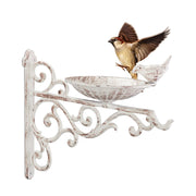 Vogeltränke Gusseisen Wand Weiss