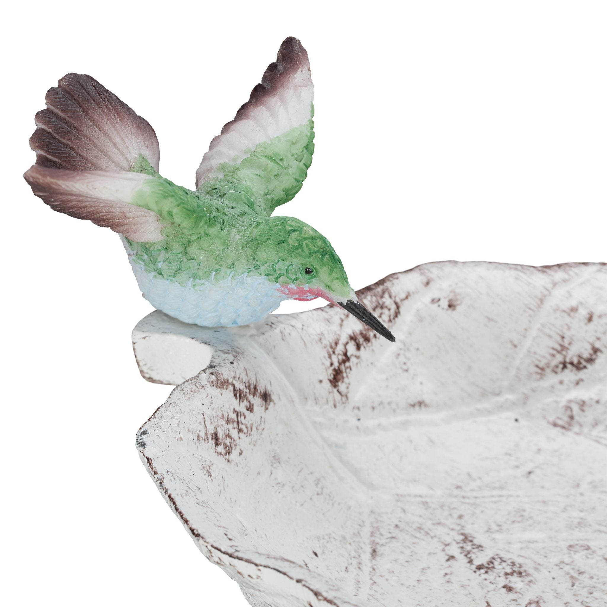 Vogeltränke Gusseisen mit Erdspiess Weiss