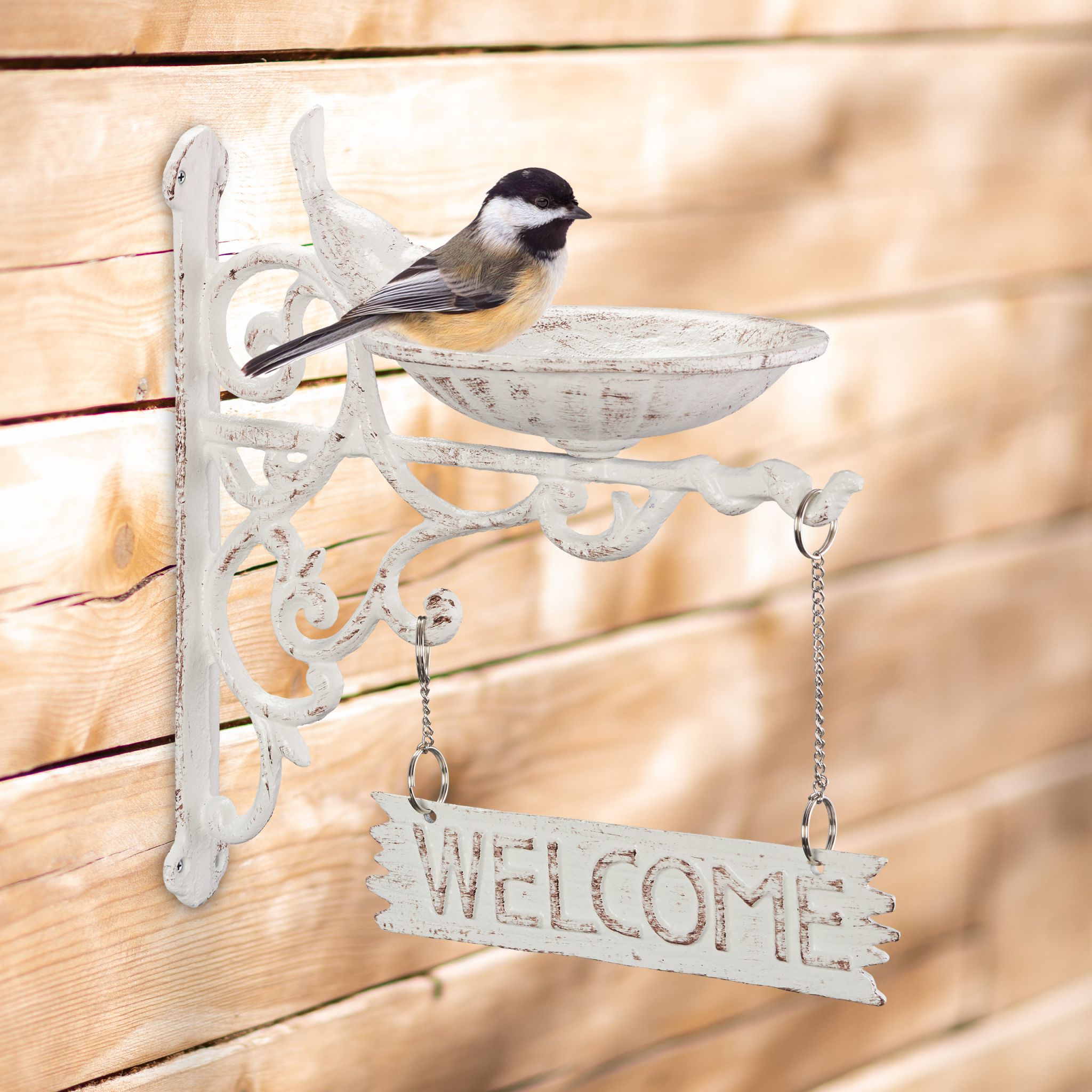 Vogeltränke Welcome Weiss