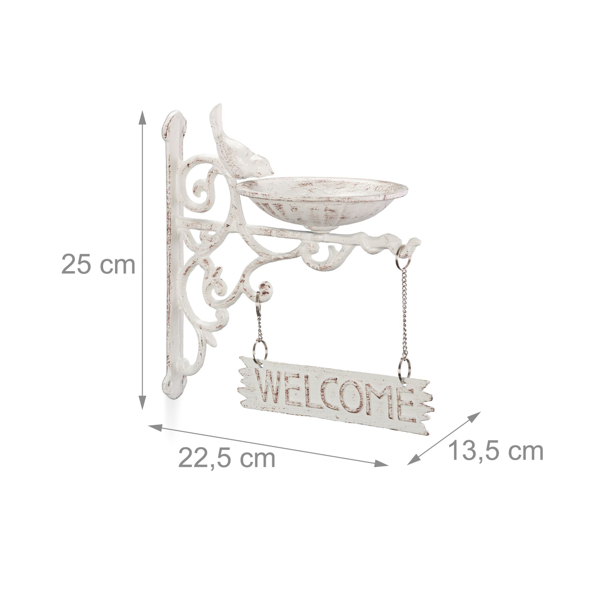 Vogeltränke Welcome Weiss