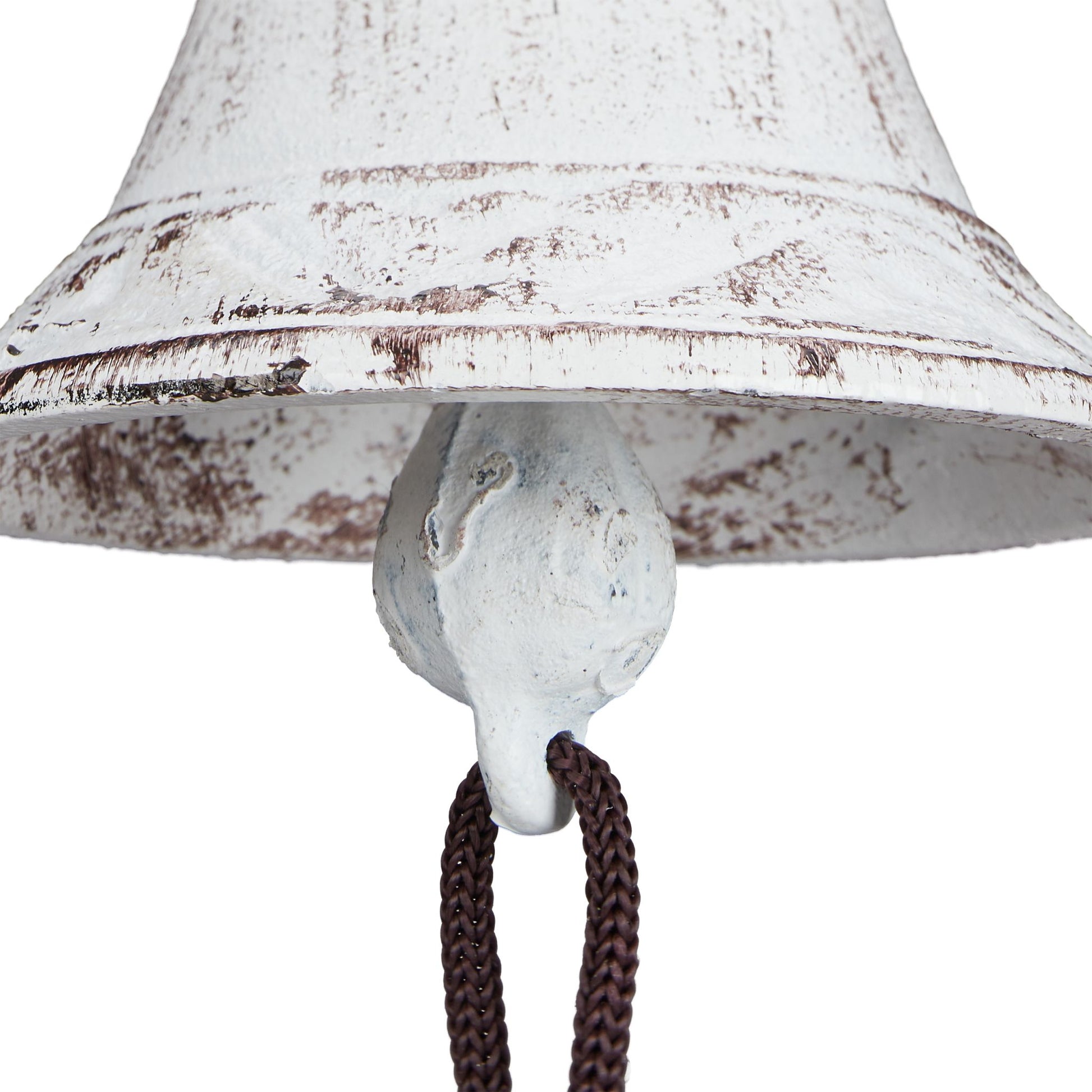 Türglocke Gusseisen mit Eule Weiss-Braun von Relaxdays
