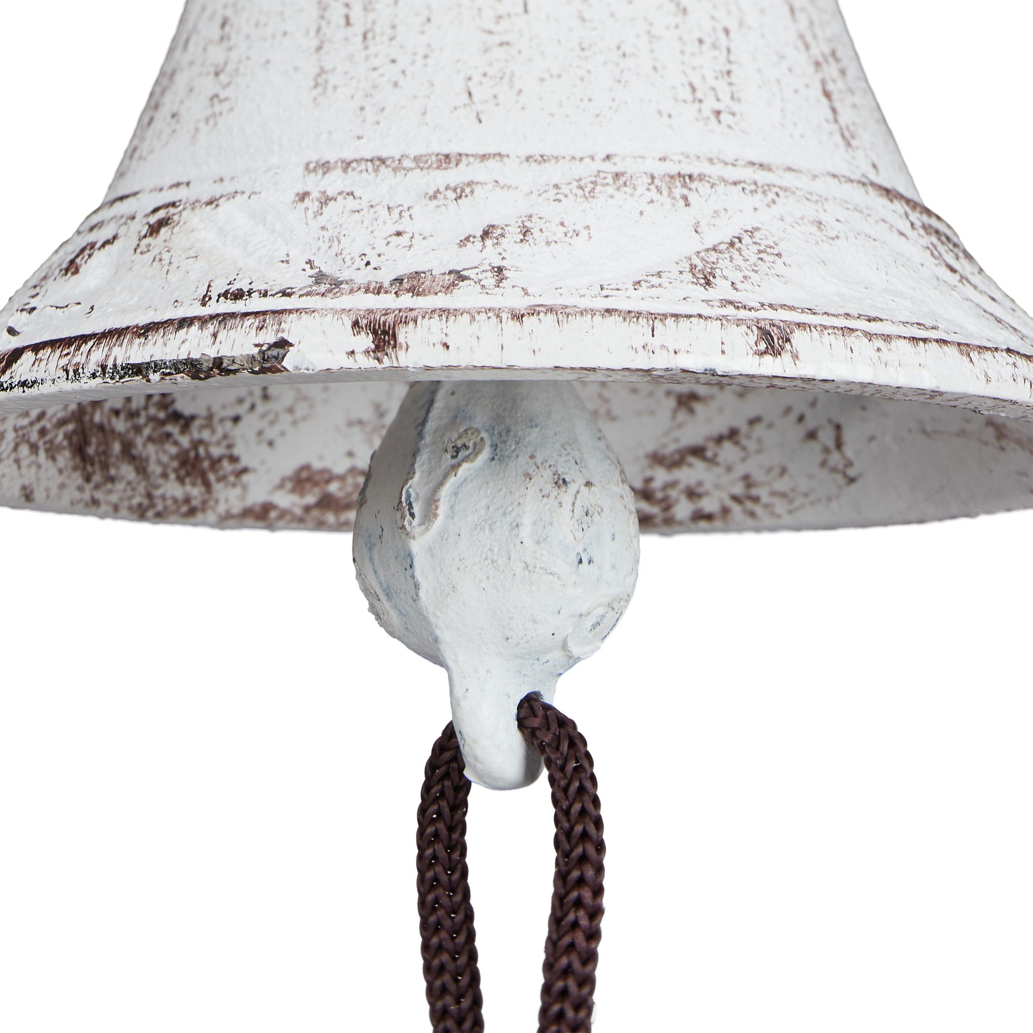 Türglocke Gusseisen mit Eule Weiss-Braun von Relaxdays