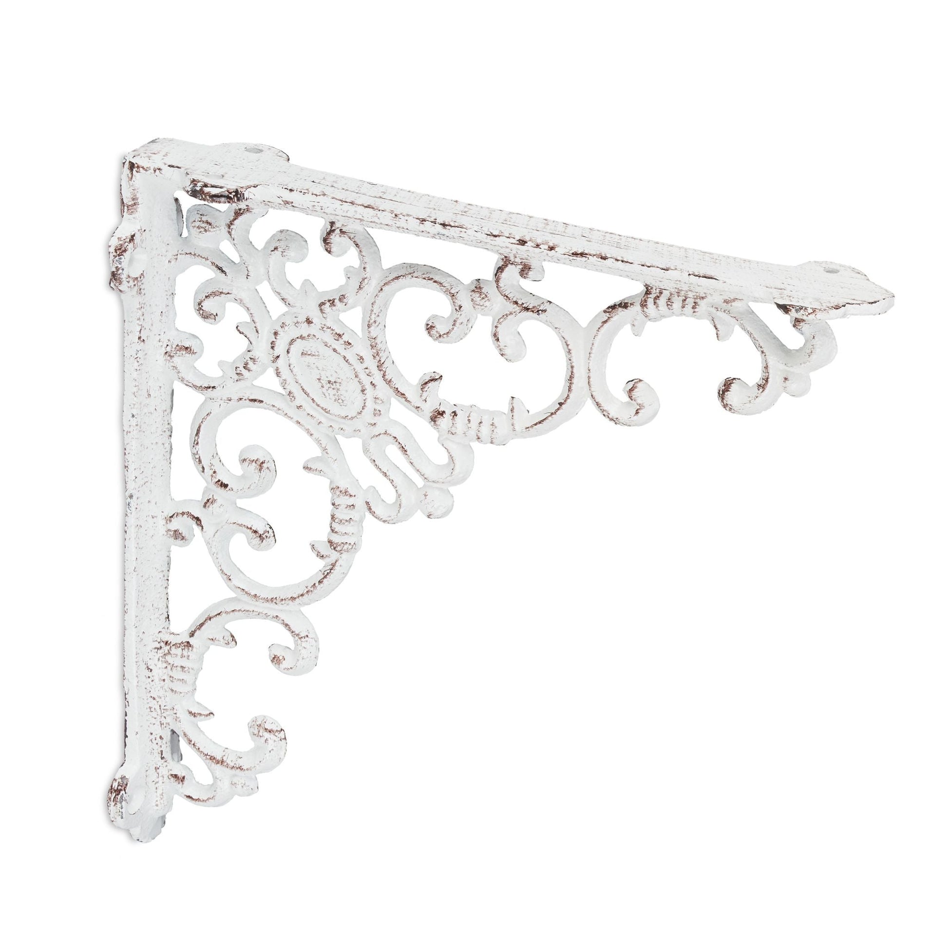 Regalwinkel antik 2er-Set Weiss von Relaxdays