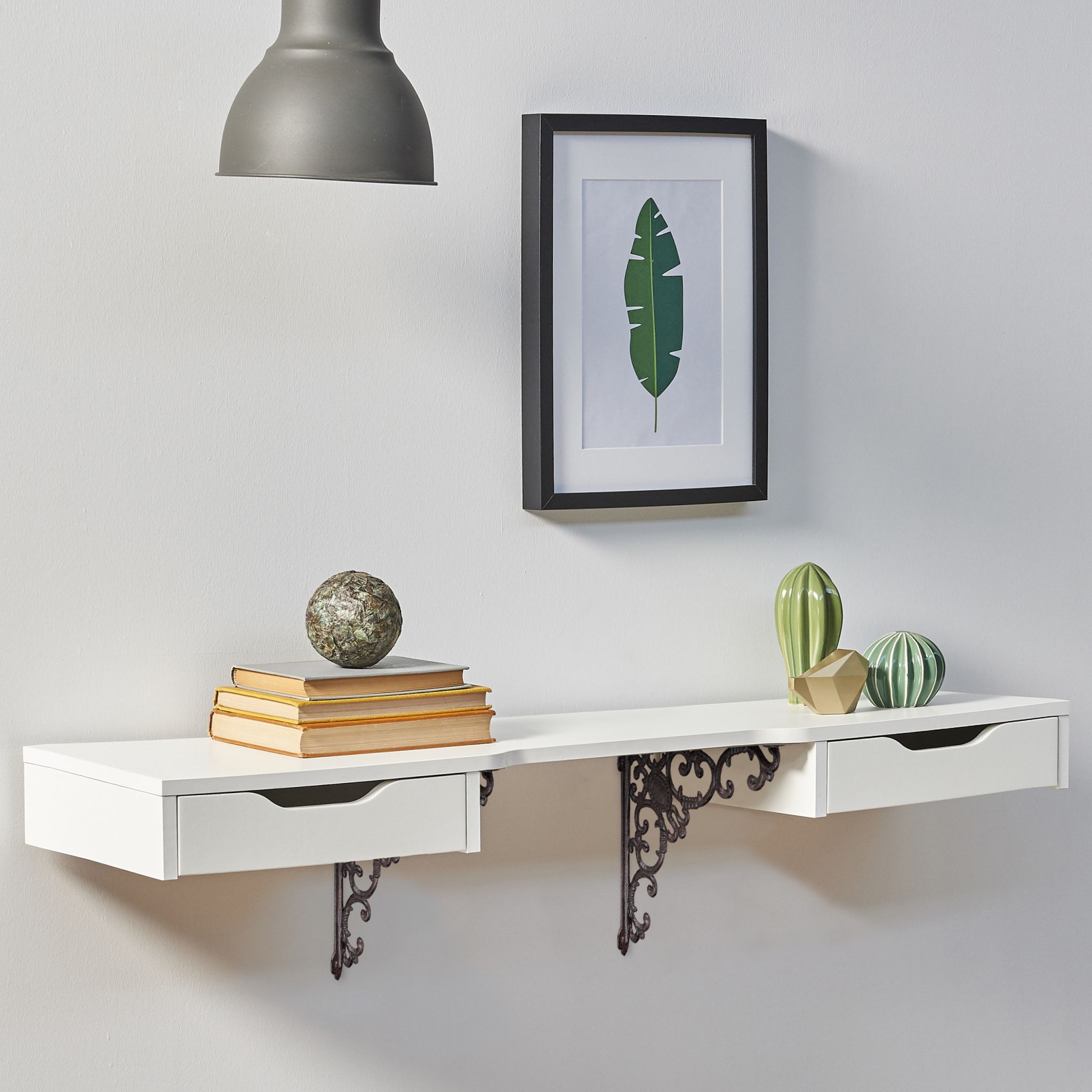 Regalwinkel antik 2er-Set Braun von Relaxdays