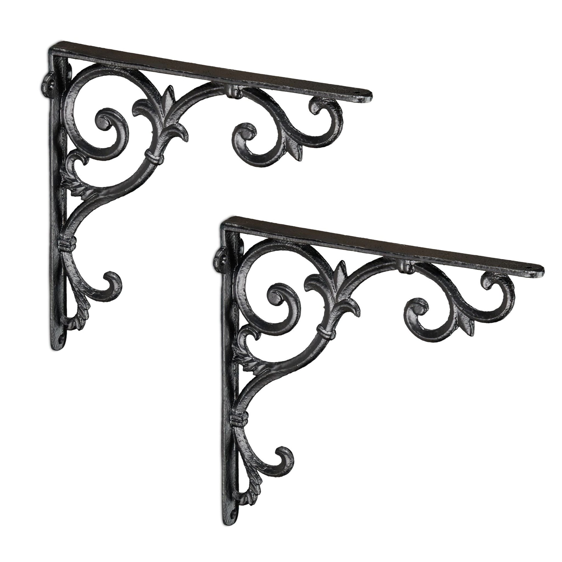 Regalwinkel antik 2er-Set Schwarz von Relaxdays