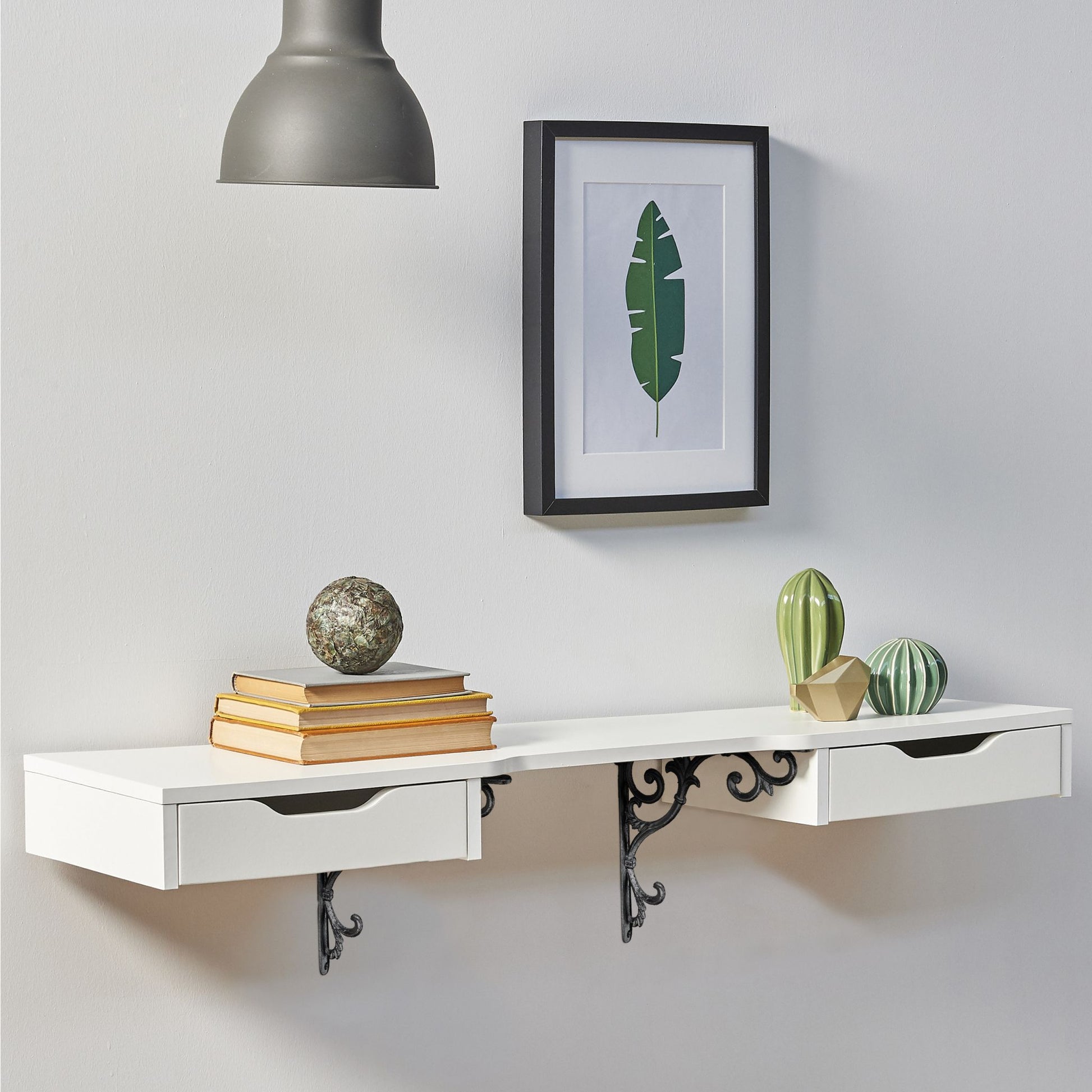 Regalwinkel antik 2er-Set Schwarz von Relaxdays