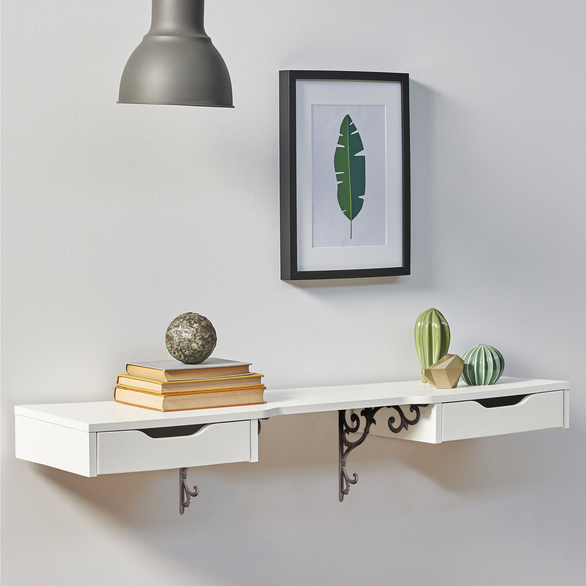 Regalwinkel antik 2er-Set Braun von Relaxdays