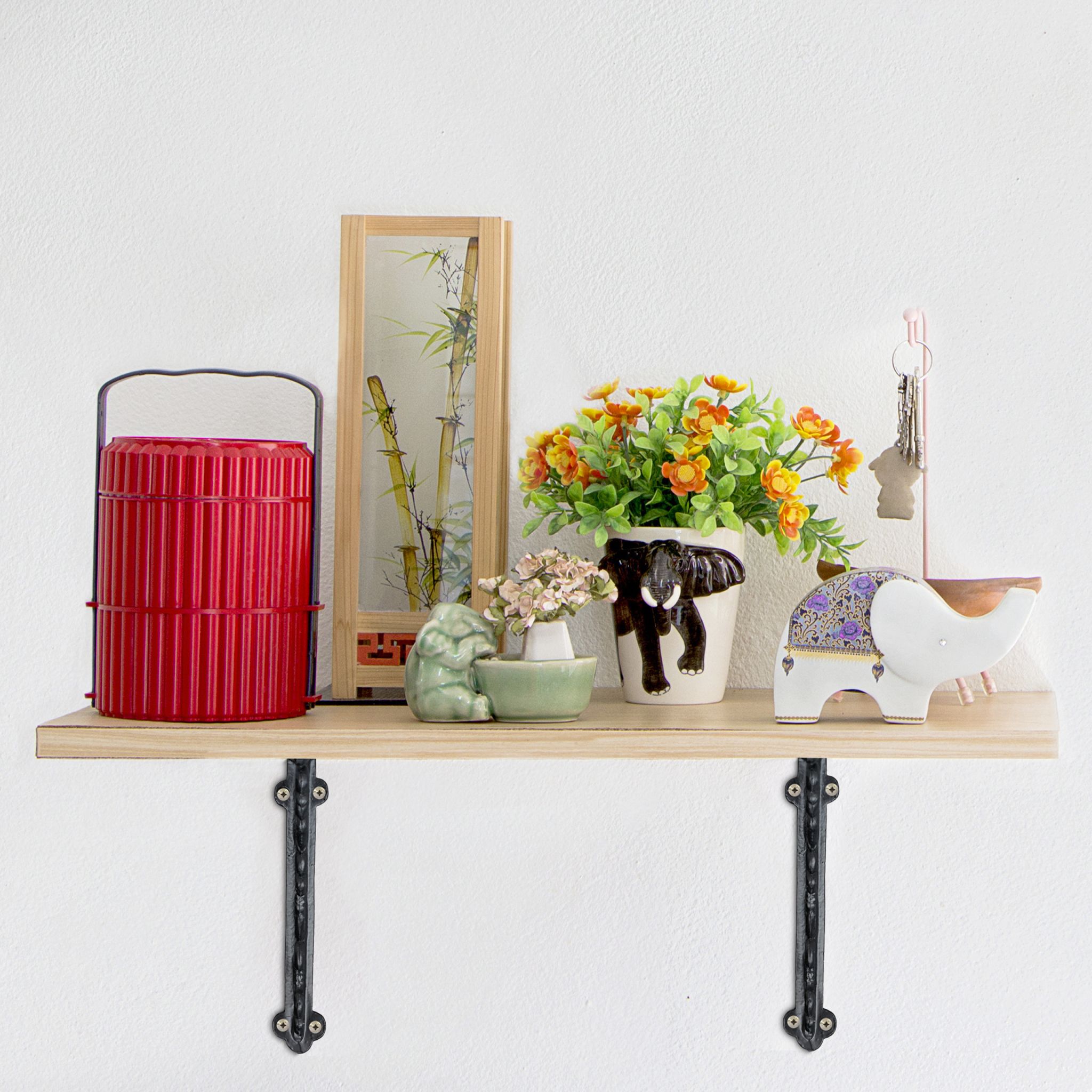 Regalwinkel antik 2er-Set Braun von Relaxdays