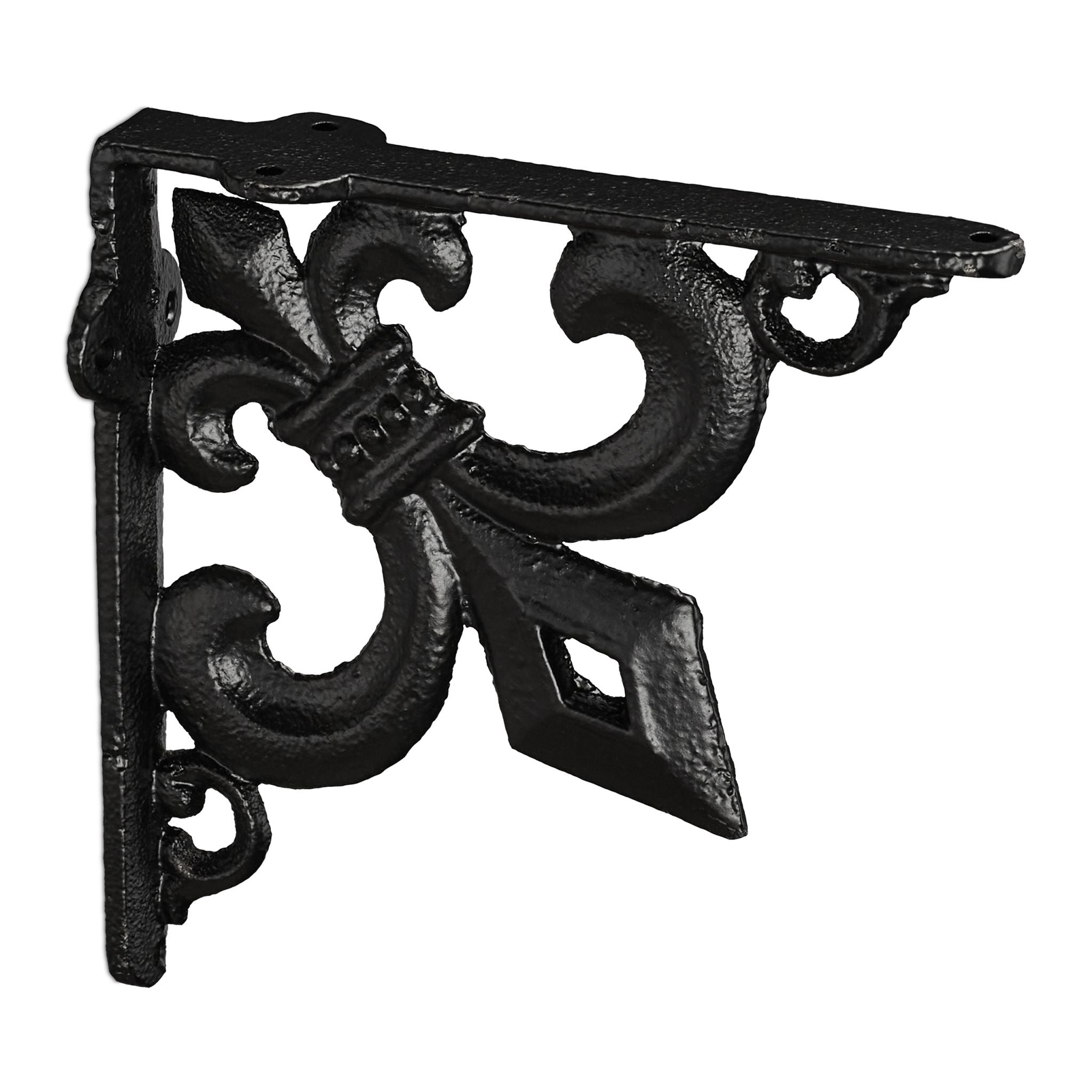 Regalwinkel Gusseisen antik 2er-Set Schwarz von Relaxdays