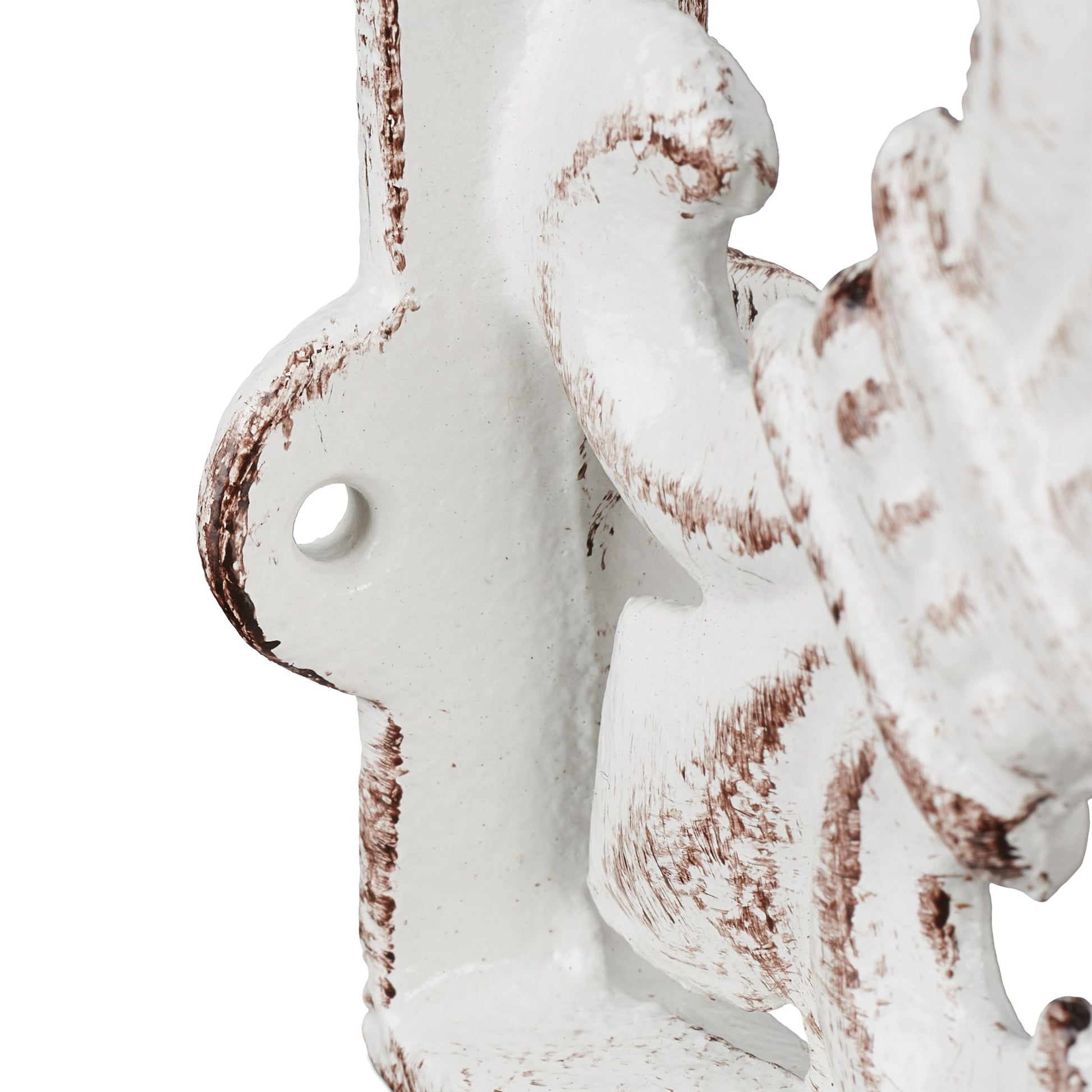 Regalwinkel Gusseisen antik 2er-Set Weiss von Relaxdays