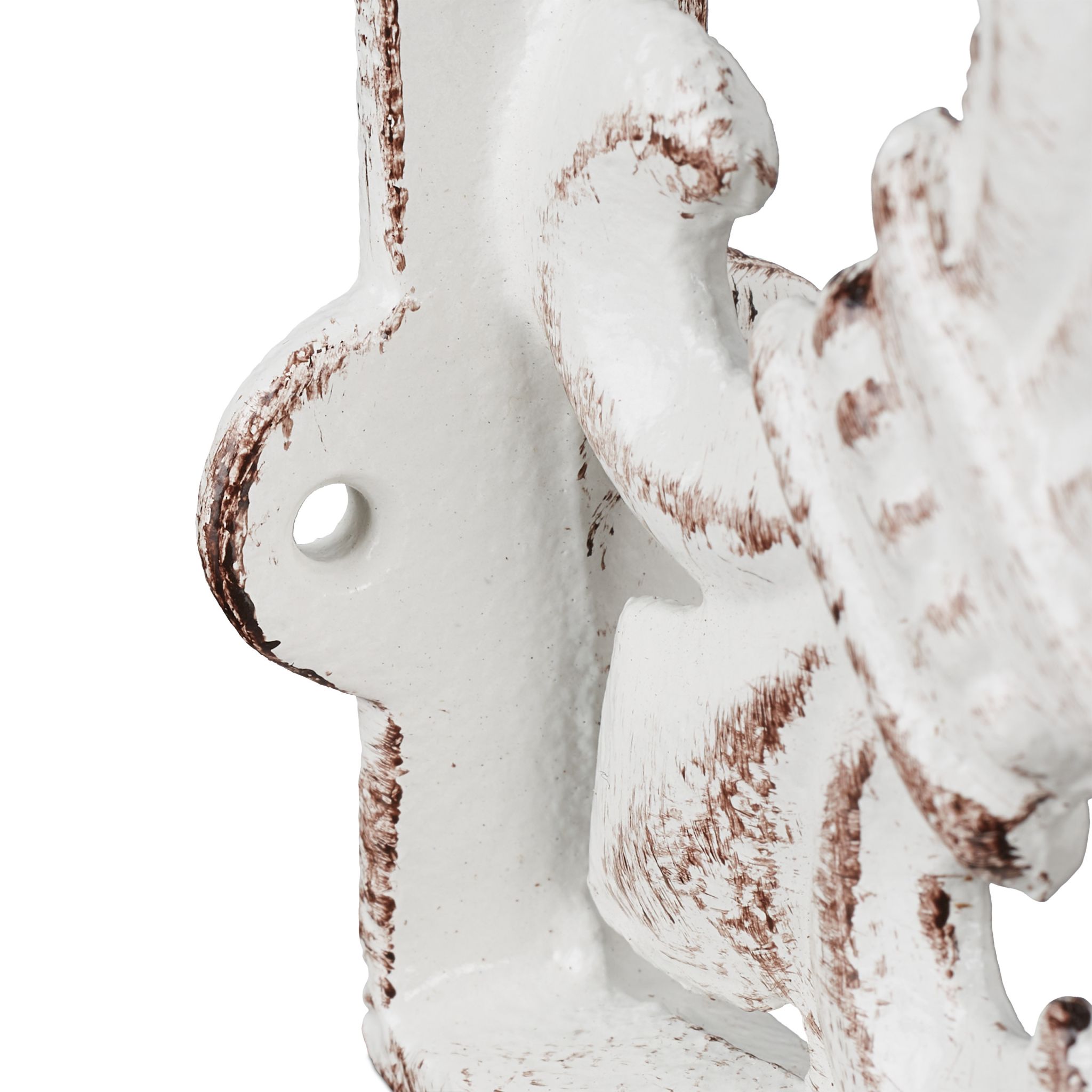 Regalwinkel Gusseisen antik 2er-Set Weiss von Relaxdays