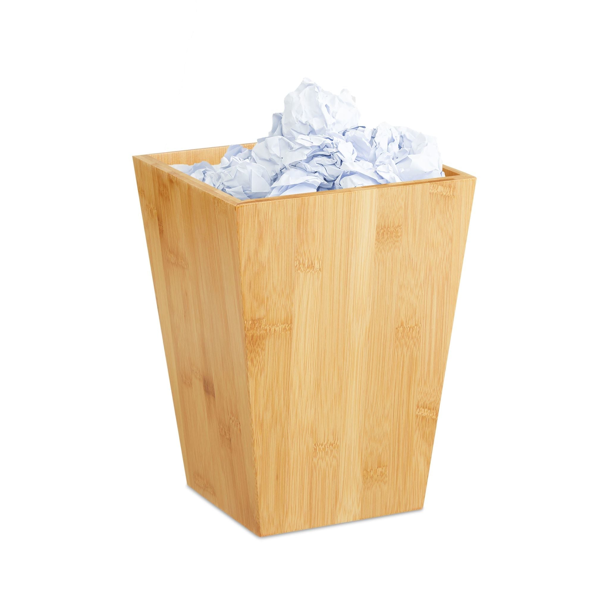 Papierkorb Bambus Hellbraun von Relaxdays