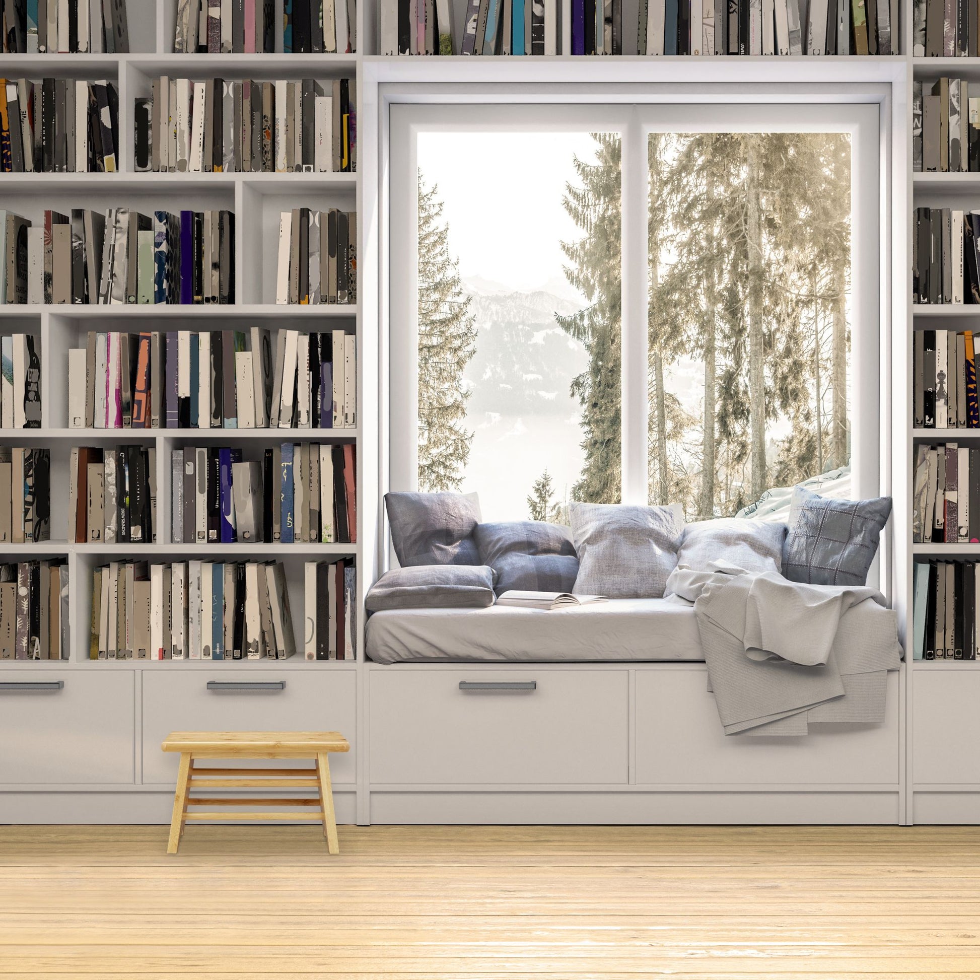 Fussbank Bambus Hellbraun von Relaxdays