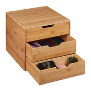 Schreibtisch Organizer 3 Schubladen Hellbraun von Relaxdays